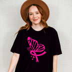 Pink Butterfly Ribbon ,Cancer Theme T-shirt, Hoodie, Sweatshirt