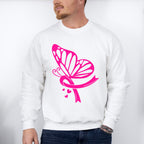 Pink Butterfly Ribbon ,Cancer Theme T-shirt, Hoodie, Sweatshirt