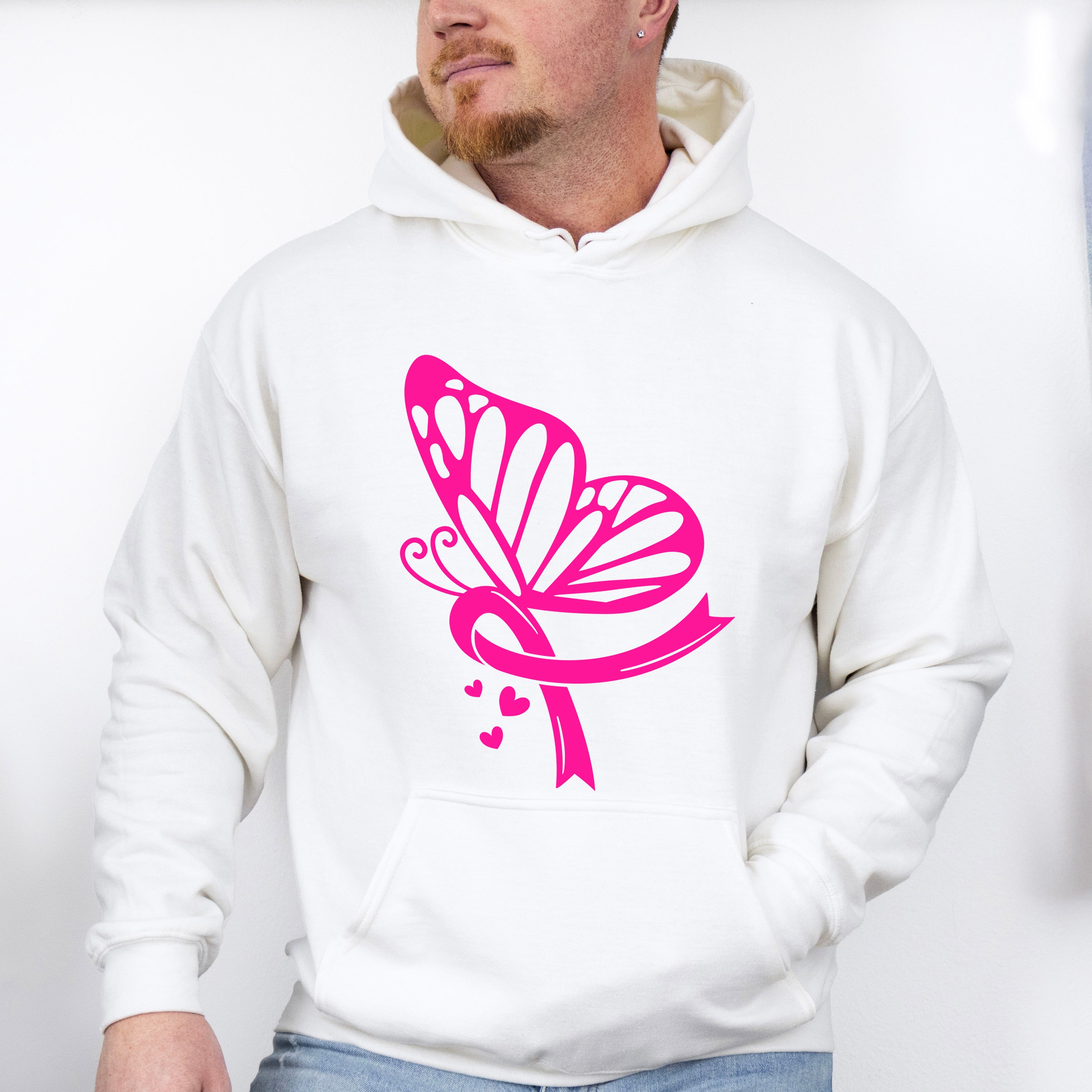 Pink Butterfly Ribbon ,Cancer Theme T-shirt, Hoodie, Sweatshirt