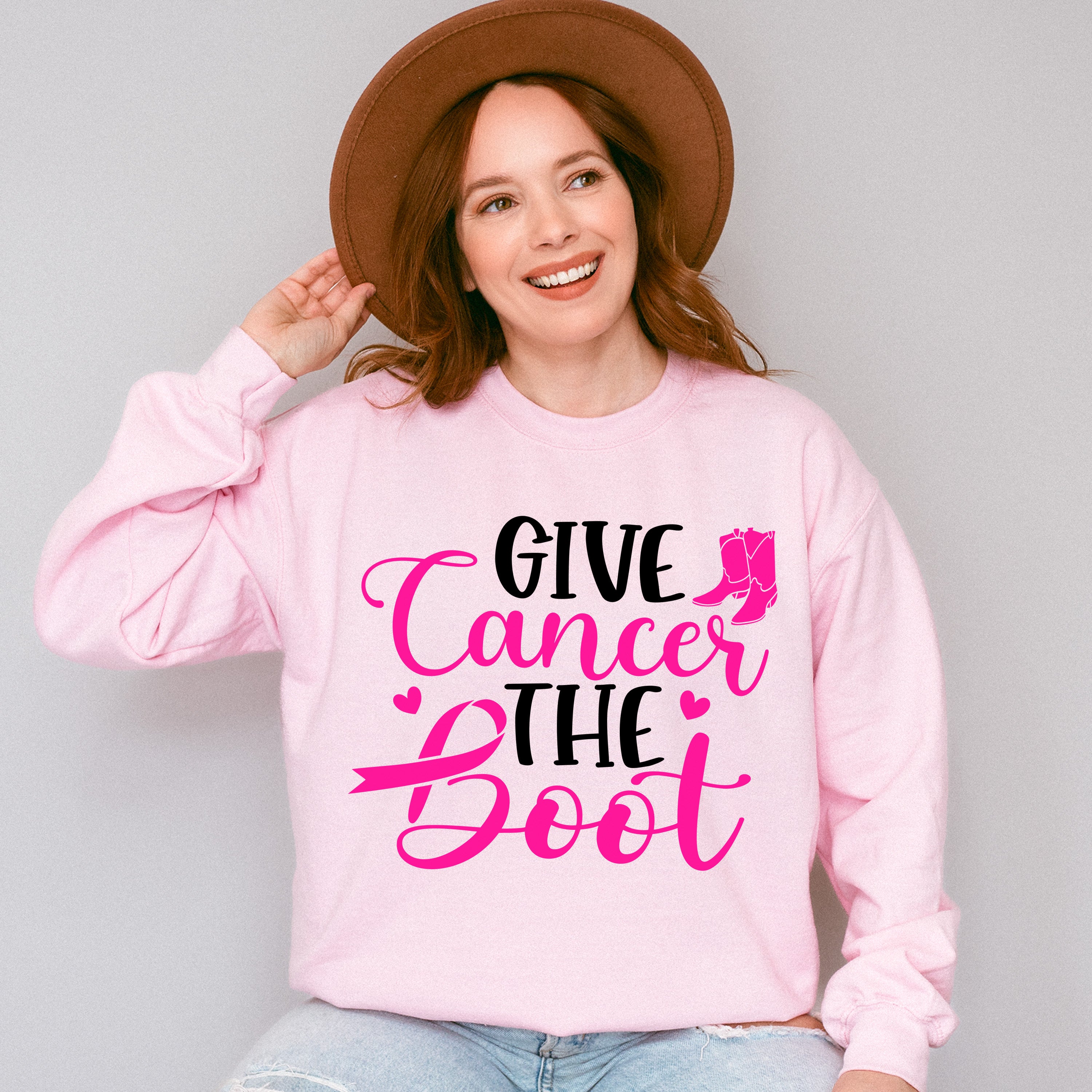Give Cancer The Boot ,Cancer Theme T-shirt, Hoodie, Sweatshirt