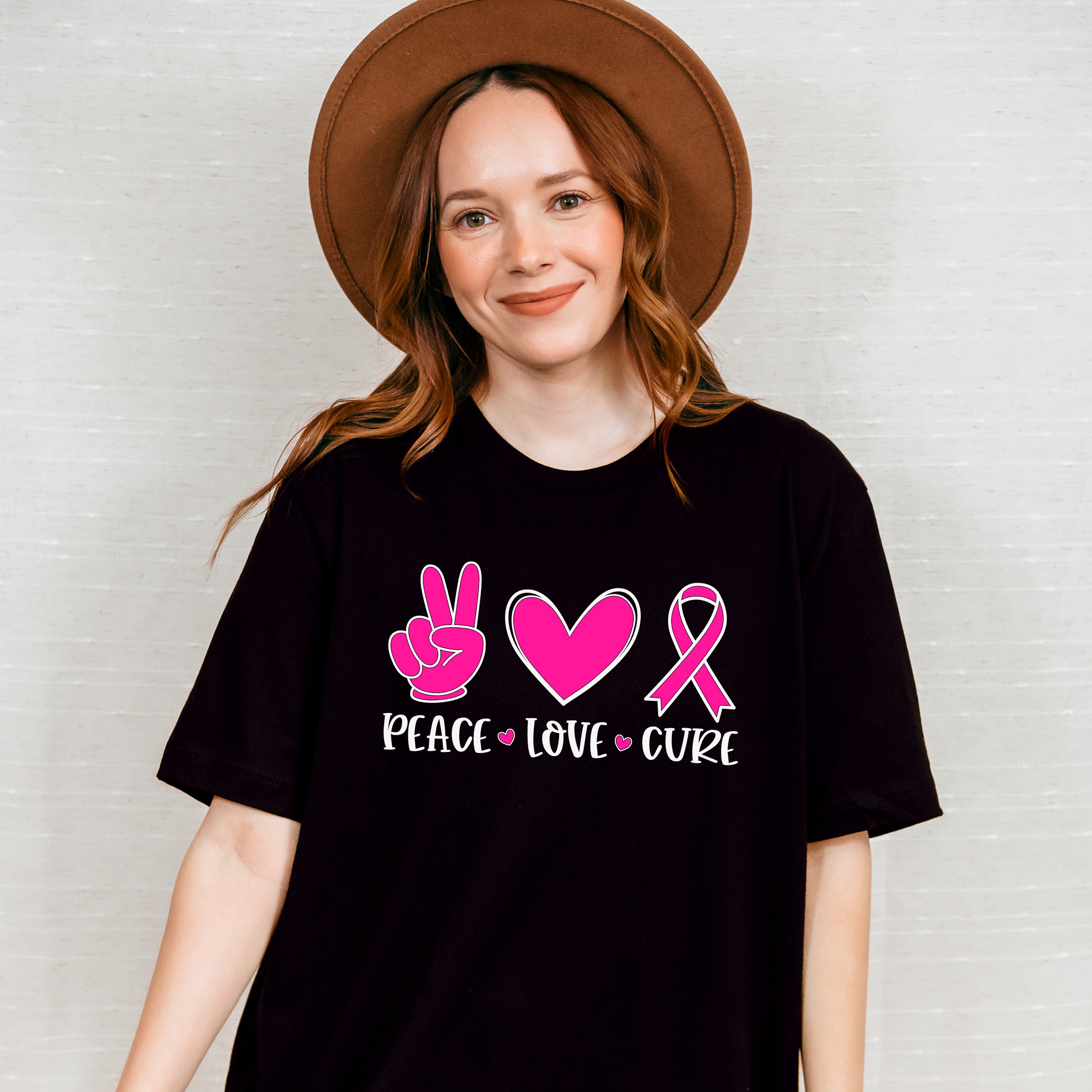 Peace, Love , Cure ,Cancer Theme T-shirt, Hoodie, Sweatshirt