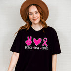 Peace, Love , Cure ,Cancer Theme T-shirt, Hoodie, Sweatshirt