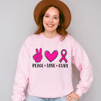 Peace, Love , Cure ,Cancer Theme T-shirt, Hoodie, Sweatshirt