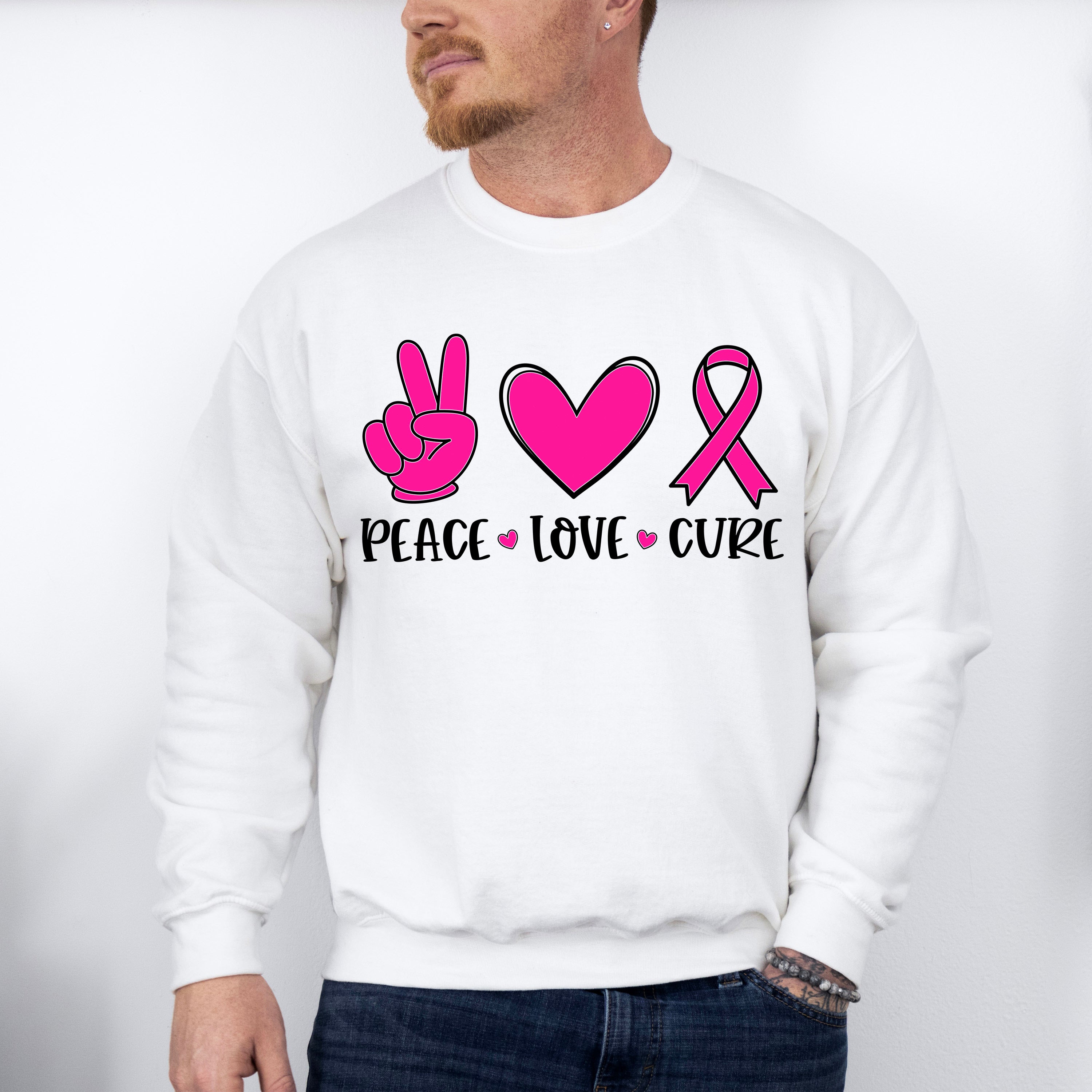 Peace, Love , Cure ,Cancer Theme T-shirt, Hoodie, Sweatshirt