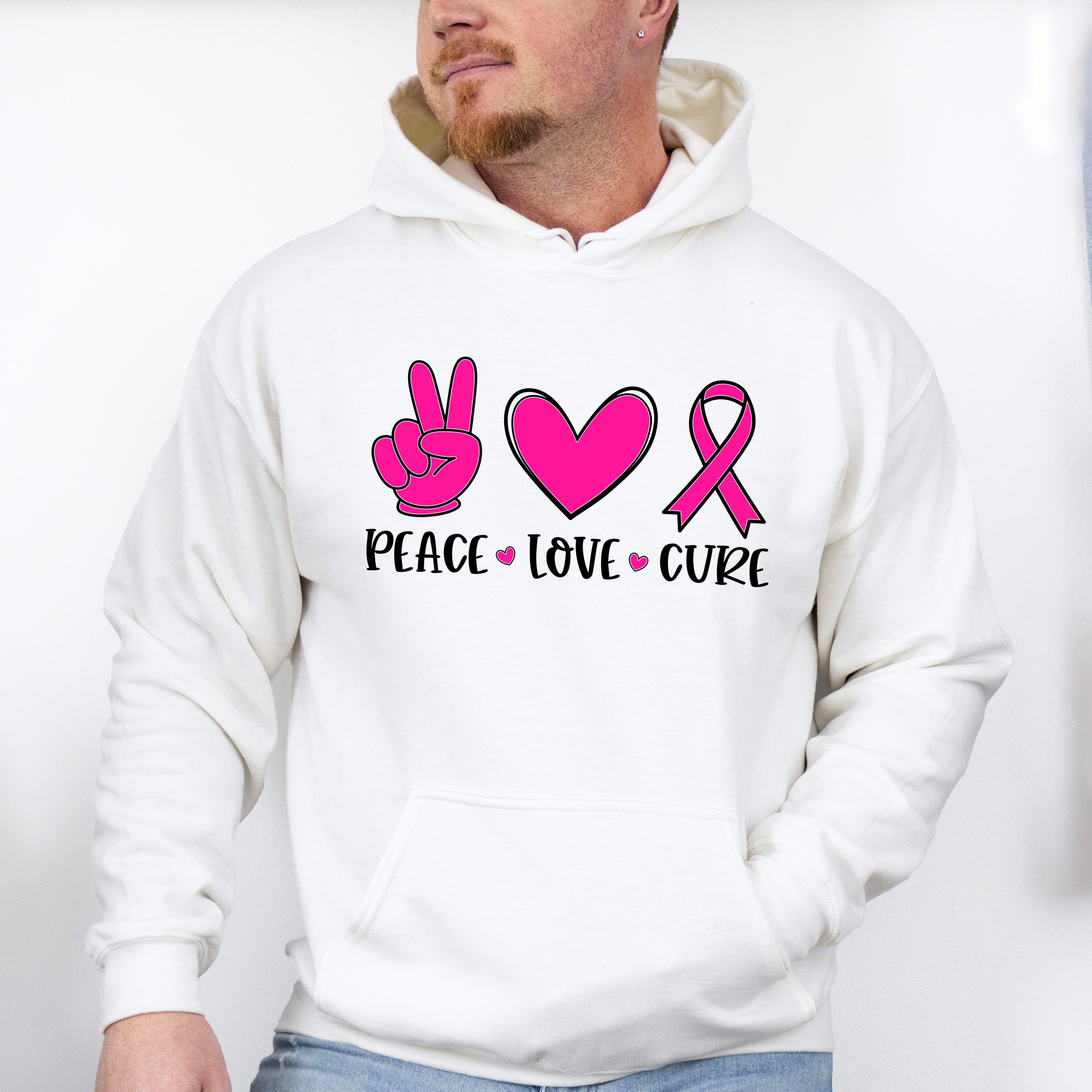 Peace, Love , Cure ,Cancer Theme T-shirt, Hoodie, Sweatshirt