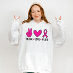 Peace, Love , Cure ,Cancer Theme T-shirt, Hoodie, Sweatshirt