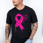 Birds and Ribbon , Cure ,Cancer Theme T-shirt, Hoodie, Sweatshirt