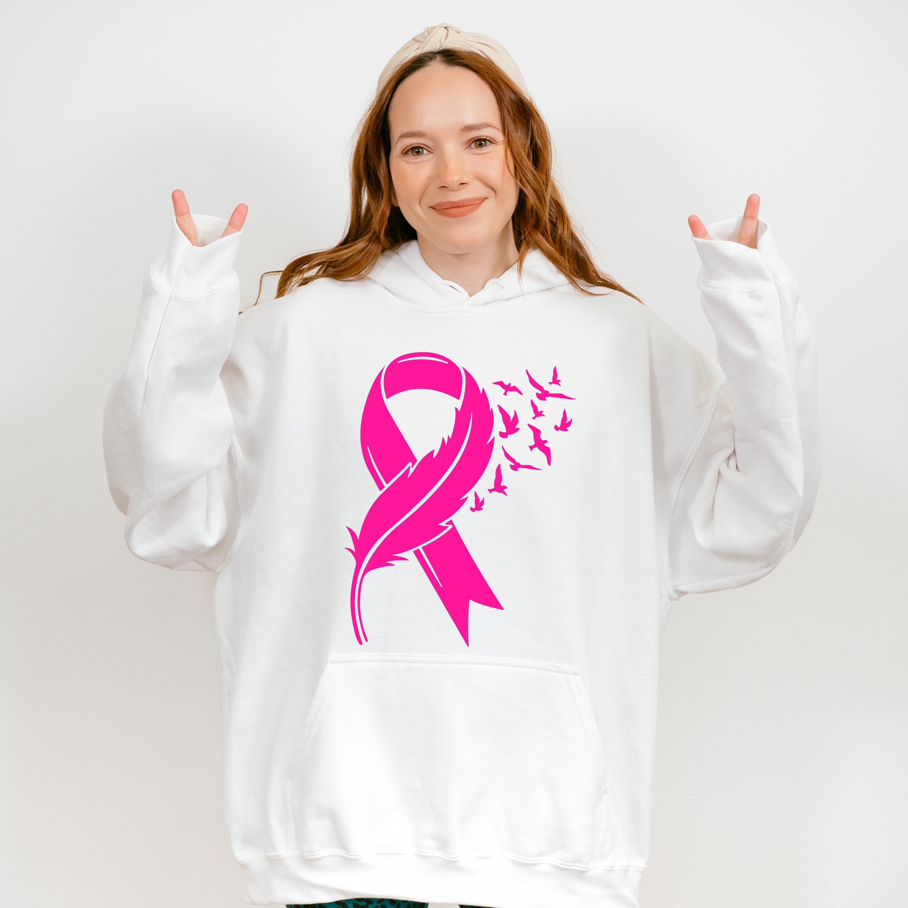 Birds and Ribbon , Cure ,Cancer Theme T-shirt, Hoodie, Sweatshirt