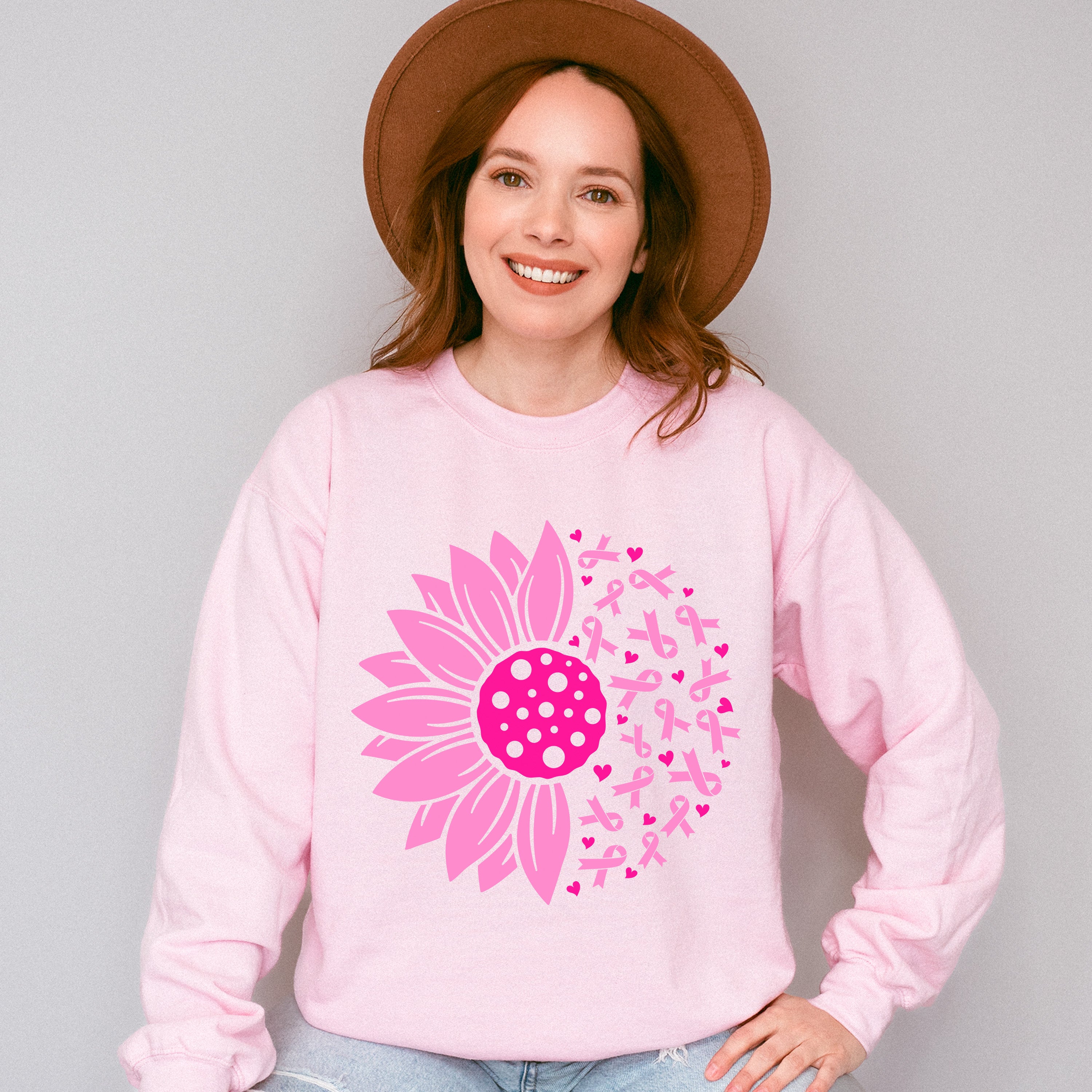 Pink Flower Cancer Theme T-shirt, Hoodie, Sweatshirt