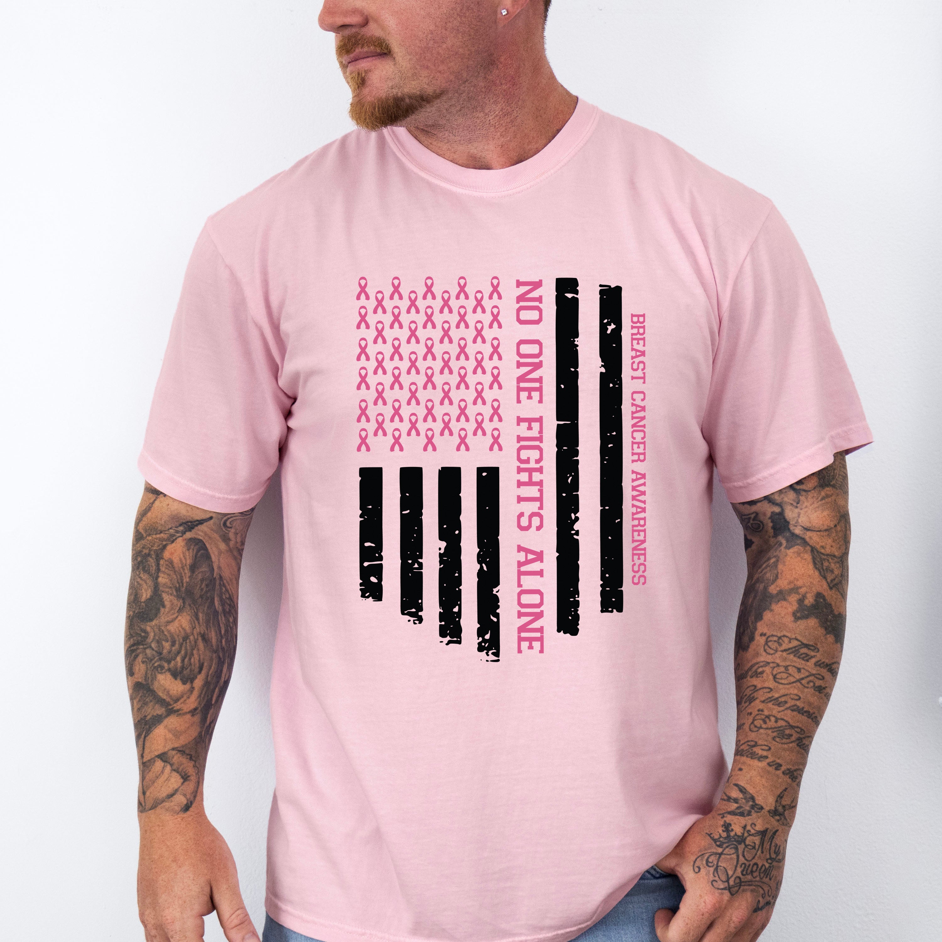 No One Fights Alone Cancer Flag T-shirt, Hoodie, Sweatshirt