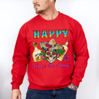 Happy Mexican Skull Cinco De Mayo Unisex Crewneck T-Shirt Sweatshirt Hoodie