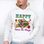 Happy Mexican Skull Cinco De Mayo Unisex Crewneck T-Shirt Sweatshirt Hoodie