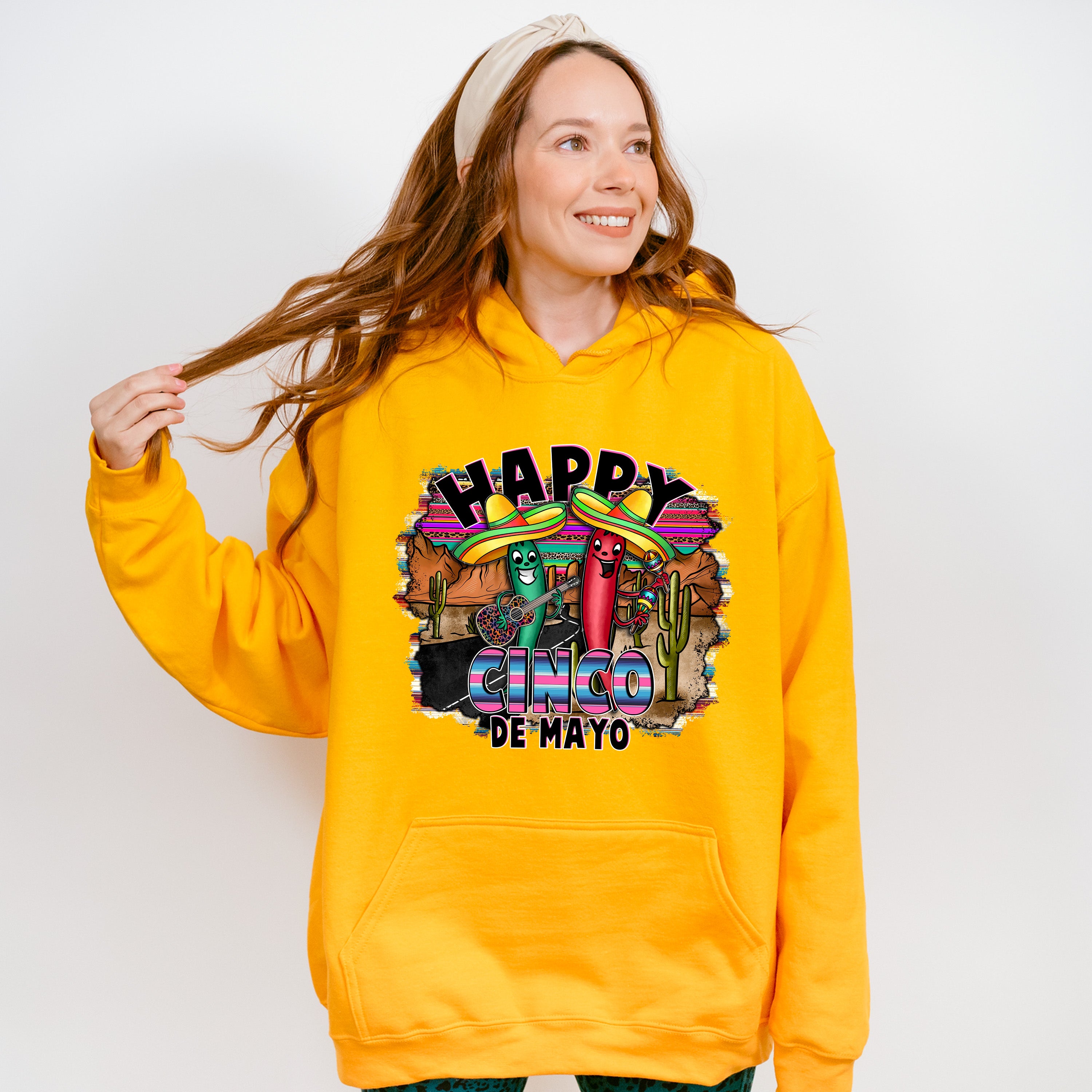 Mariachi Peppers Cinco De Mayo Unisex Crewneck T-Shirt Sweatshirt Hoodie