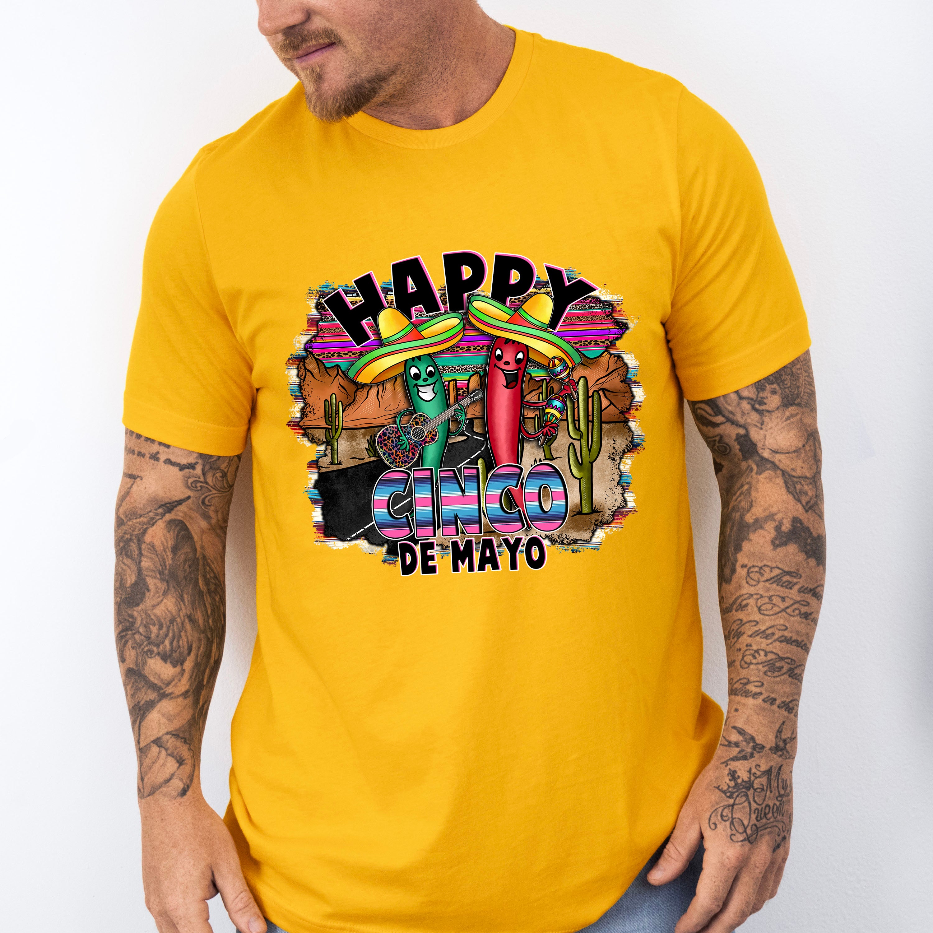 Mariachi Peppers Cinco De Mayo Unisex Crewneck T-Shirt Sweatshirt Hoodie