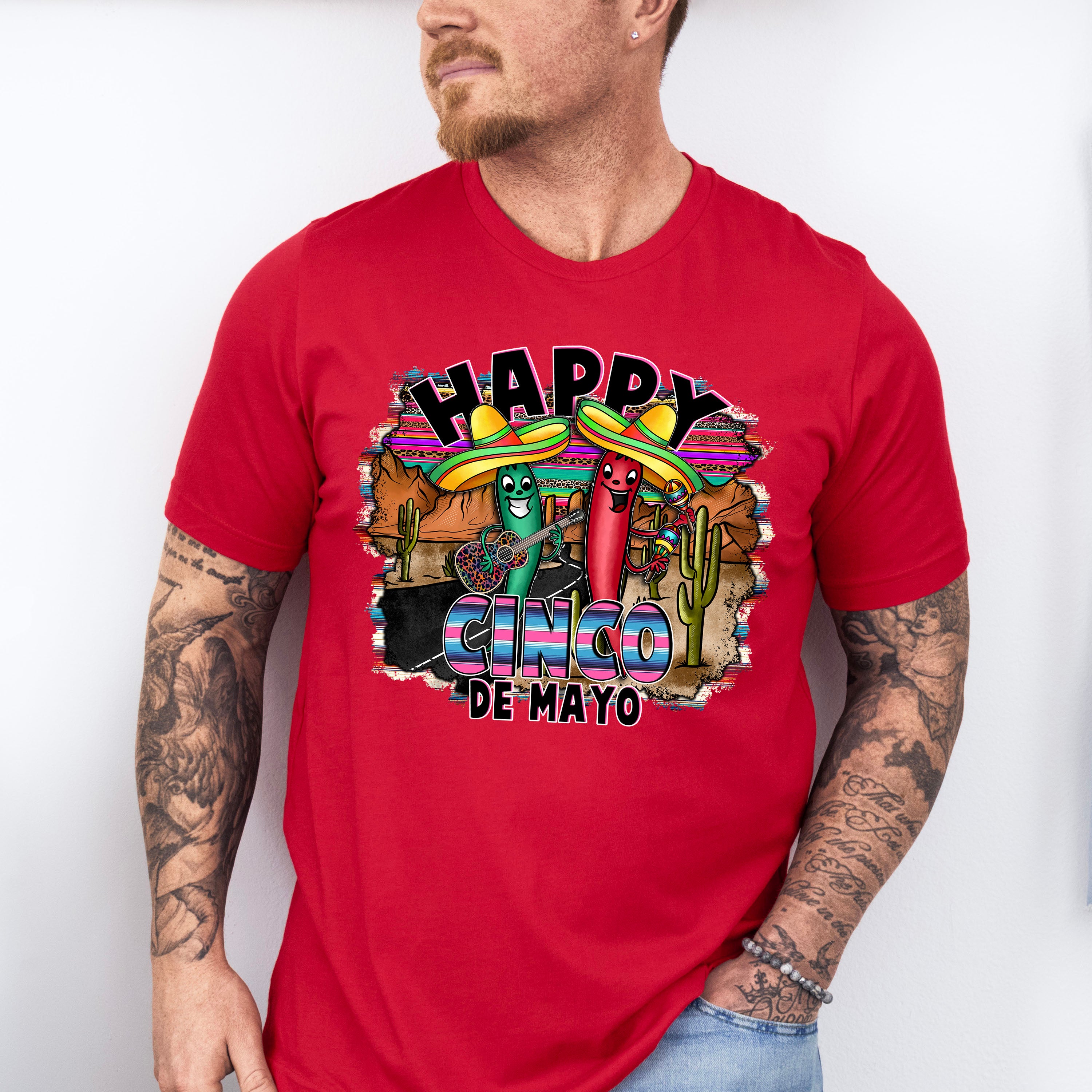 Mariachi Peppers Cinco De Mayo Unisex Crewneck T-Shirt Sweatshirt Hoodie