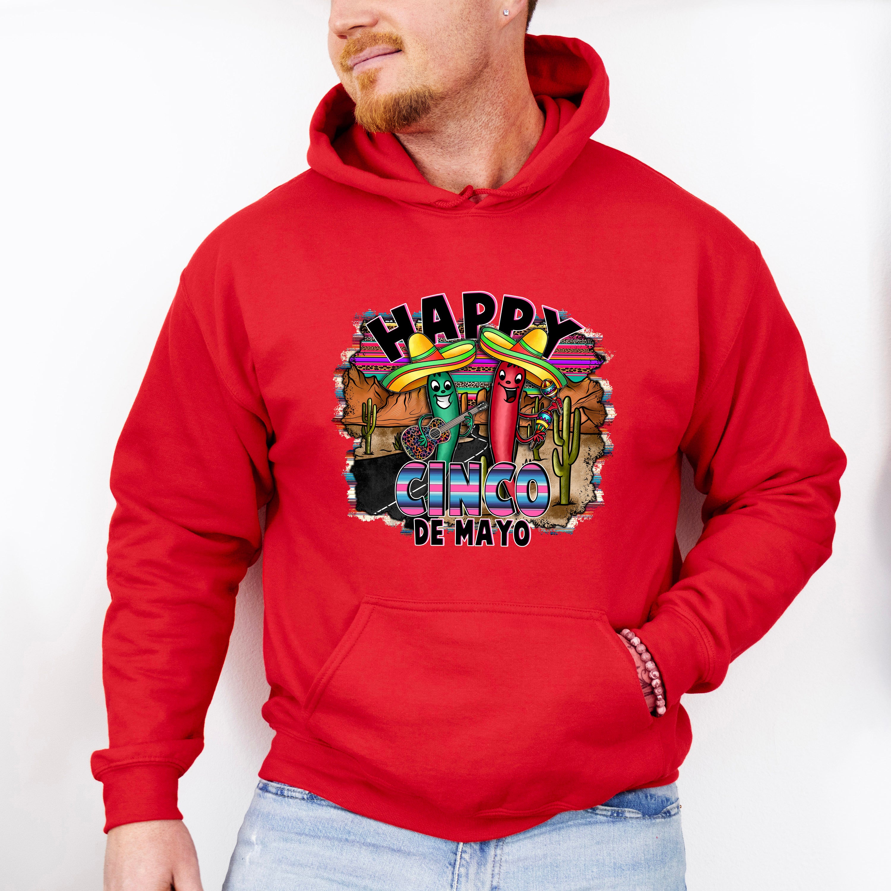 Mariachi Peppers Cinco De Mayo Unisex Crewneck T-Shirt Sweatshirt Hoodie