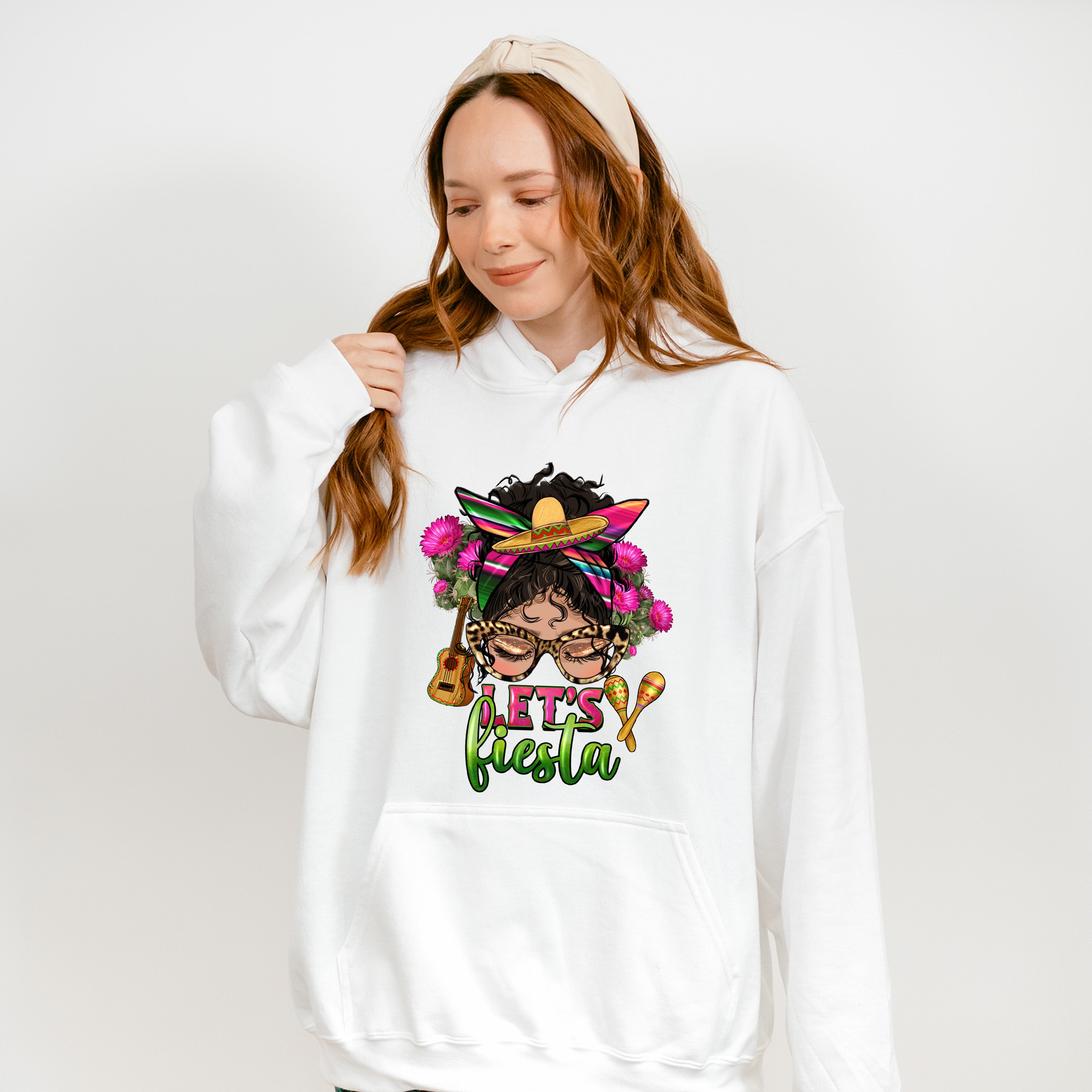 Cute Girl Lets Fiesta Cinco De Mayo Unisex Crewneck T-Shirt Sweatshirt Hoodie