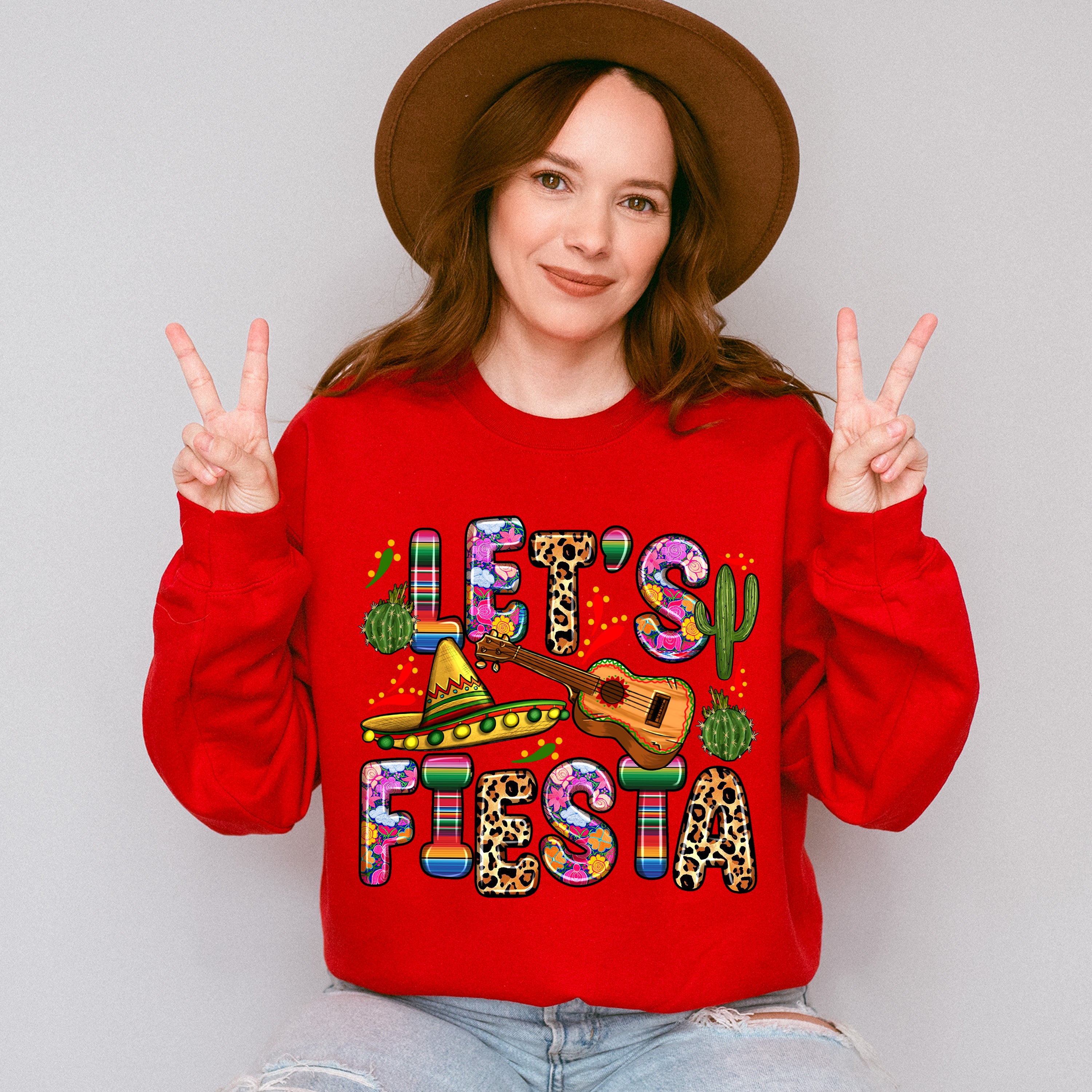 Cute Lets Fiesta Cinco De Mayo Unisex Crewneck T-Shirt Sweatshirt Hoodie