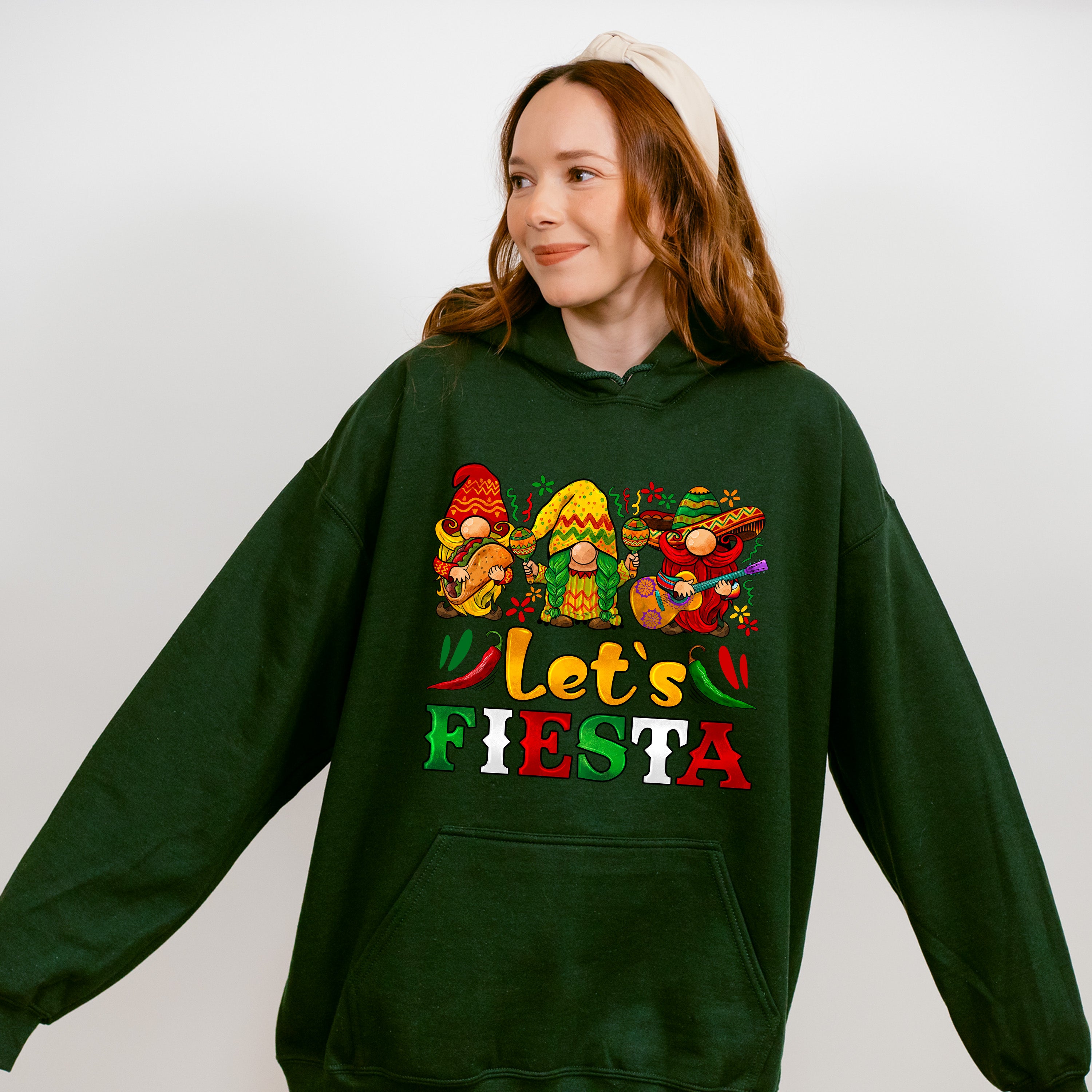 Lets Fiesta Gnome Trio Cinco De Mayo Unisex Crewneck T-Shirt Sweatshirt Hoodie