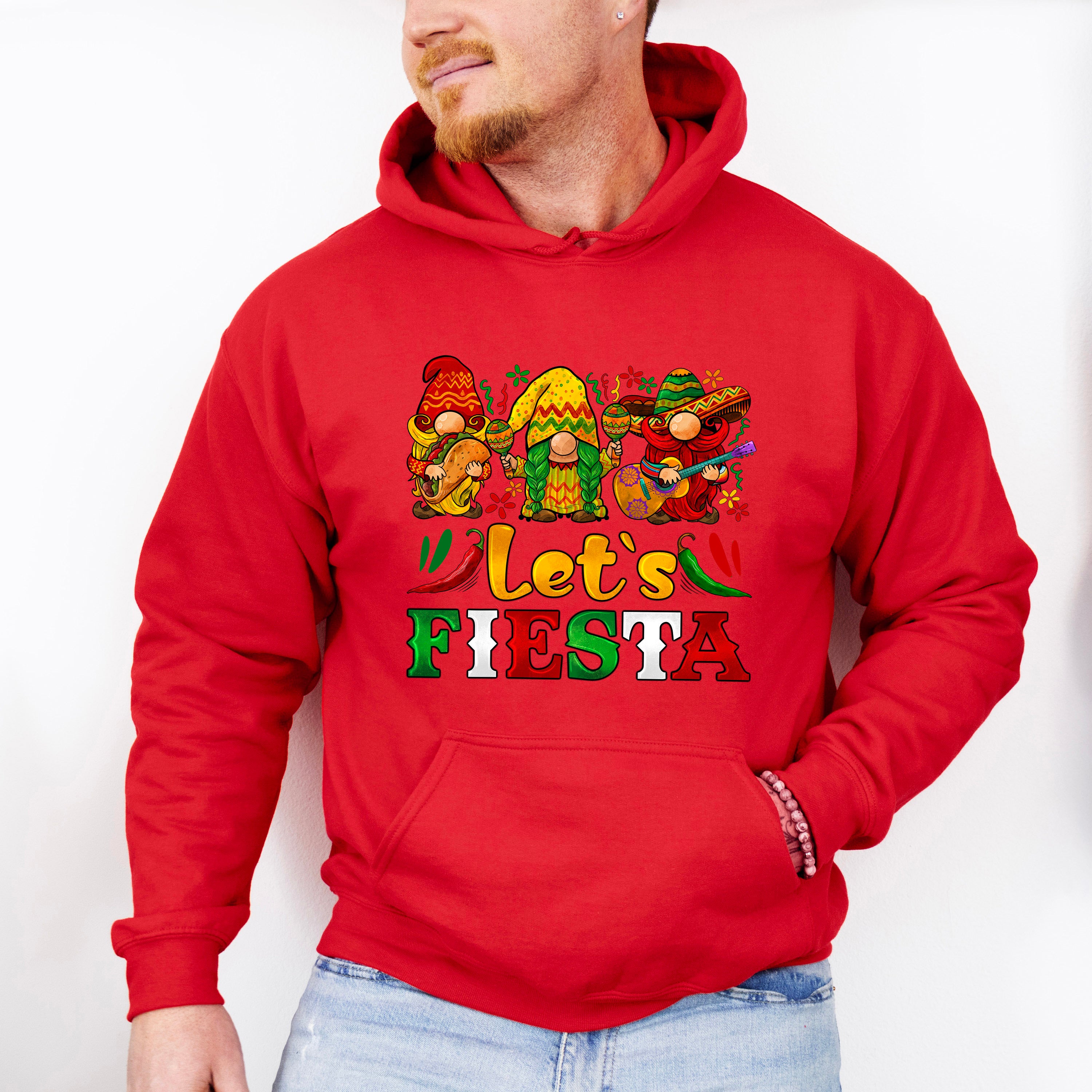 Lets Fiesta Gnome Trio Cinco De Mayo Unisex Crewneck T-Shirt Sweatshirt Hoodie