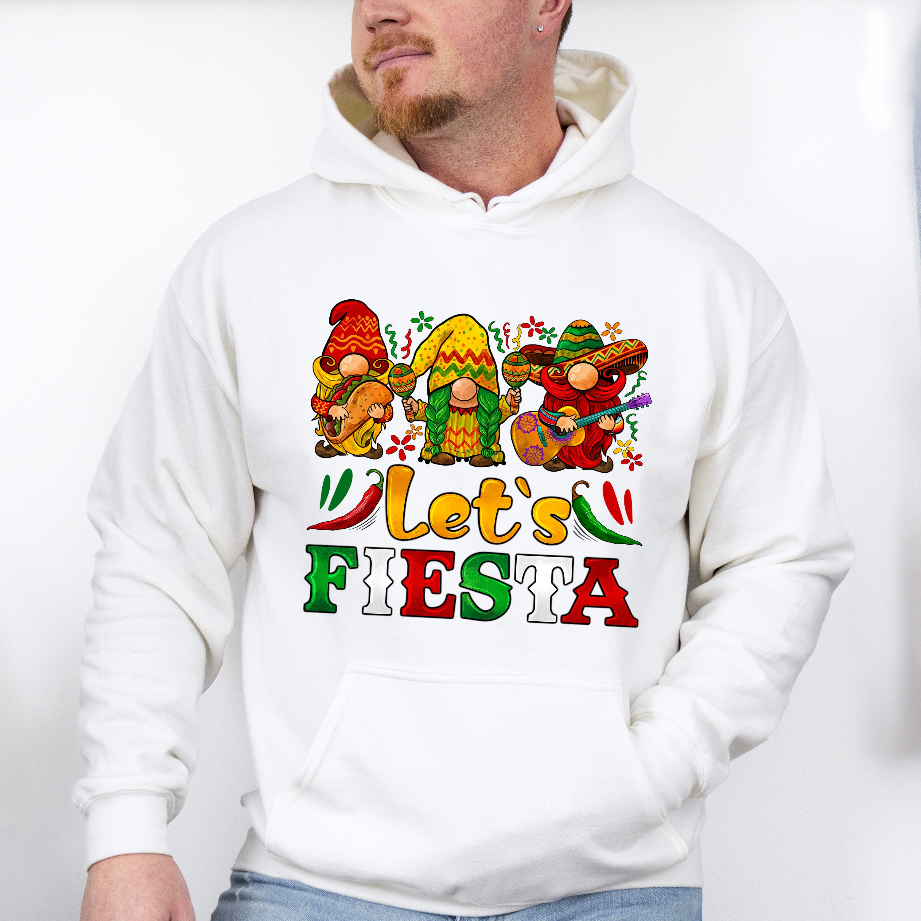 Lets Fiesta Gnome Trio Cinco De Mayo Unisex Crewneck T-Shirt Sweatshirt Hoodie