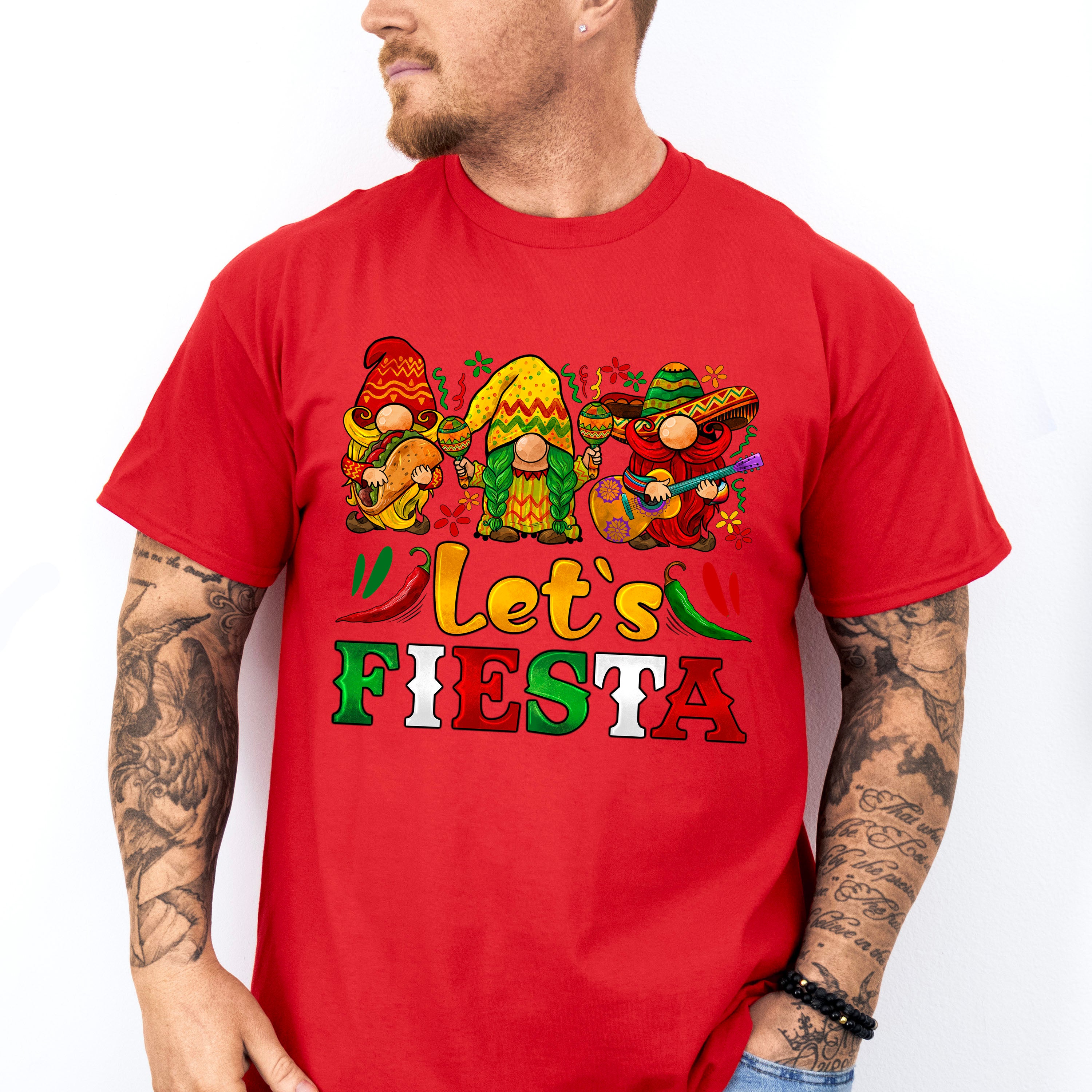 Lets Fiesta Gnome Trio Cinco De Mayo Unisex Crewneck T-Shirt Sweatshirt Hoodie