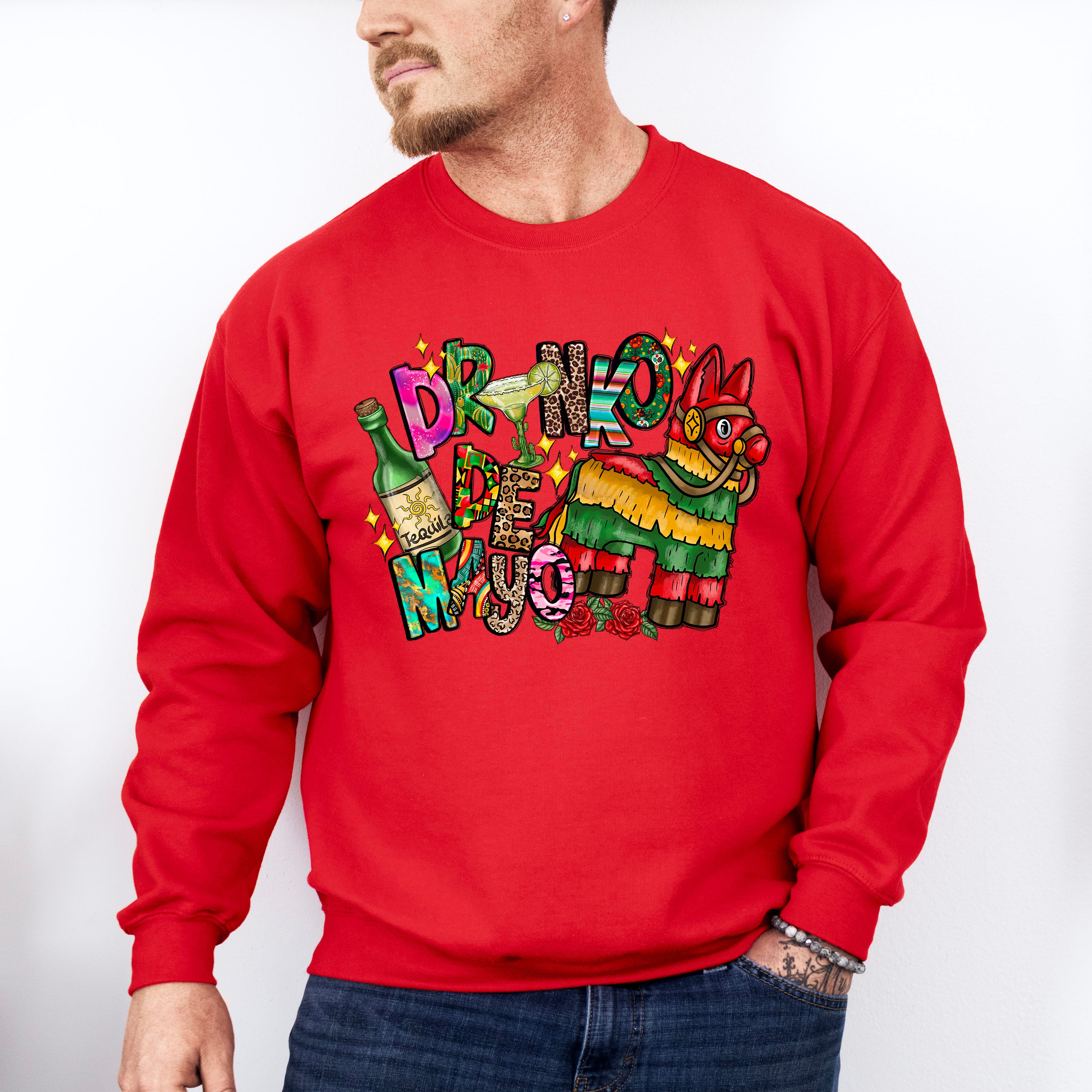 Drinko De Mayo Piñata Cinco De Mayo Unisex Crewneck T-Shirt Sweatshirt Hoodie