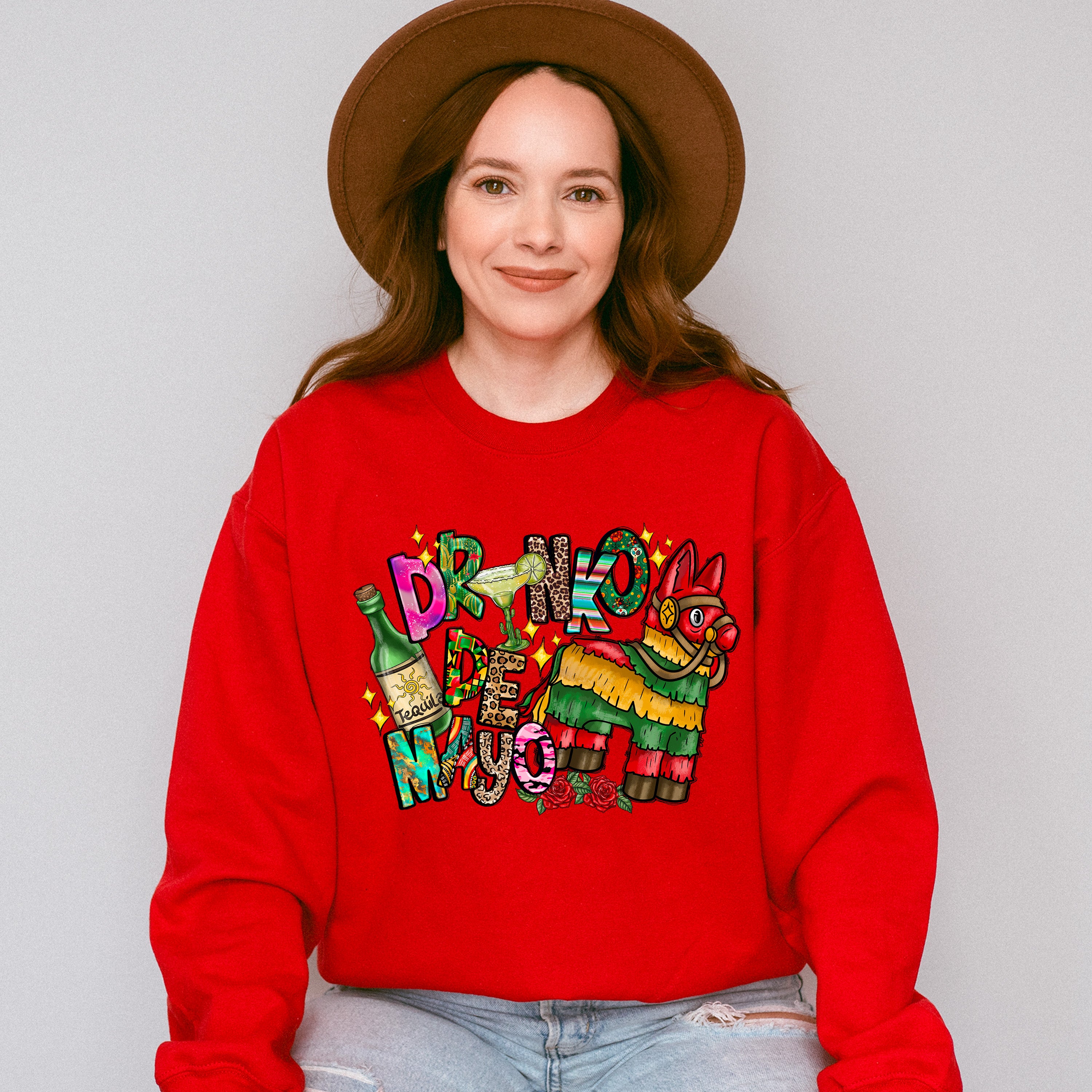 Drinko De Mayo Piñata Cinco De Mayo Unisex Crewneck T-Shirt Sweatshirt Hoodie