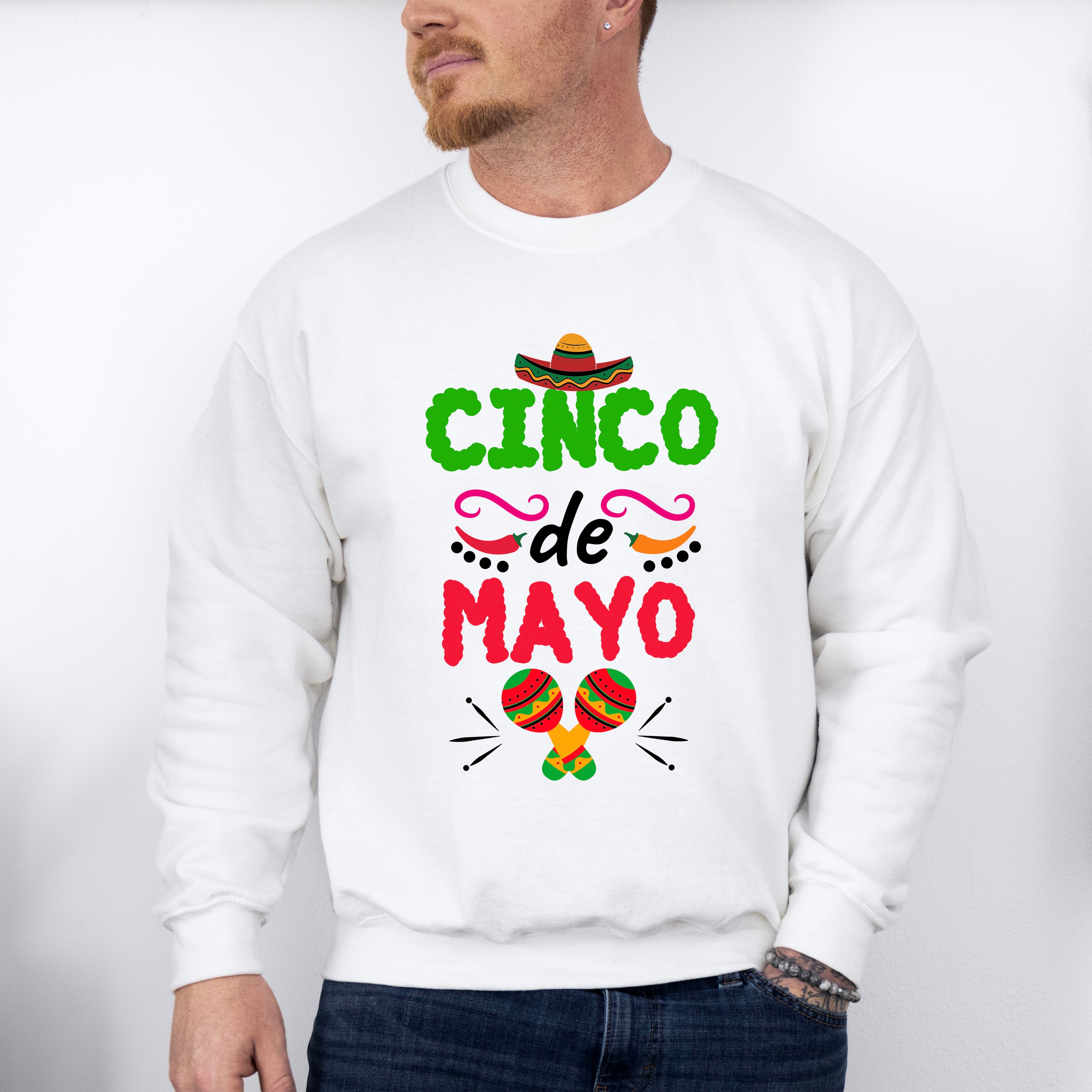 Cute Mexican Maracas Cinco De Mayo Unisex Crewneck T-Shirt Sweatshirt Hoodie