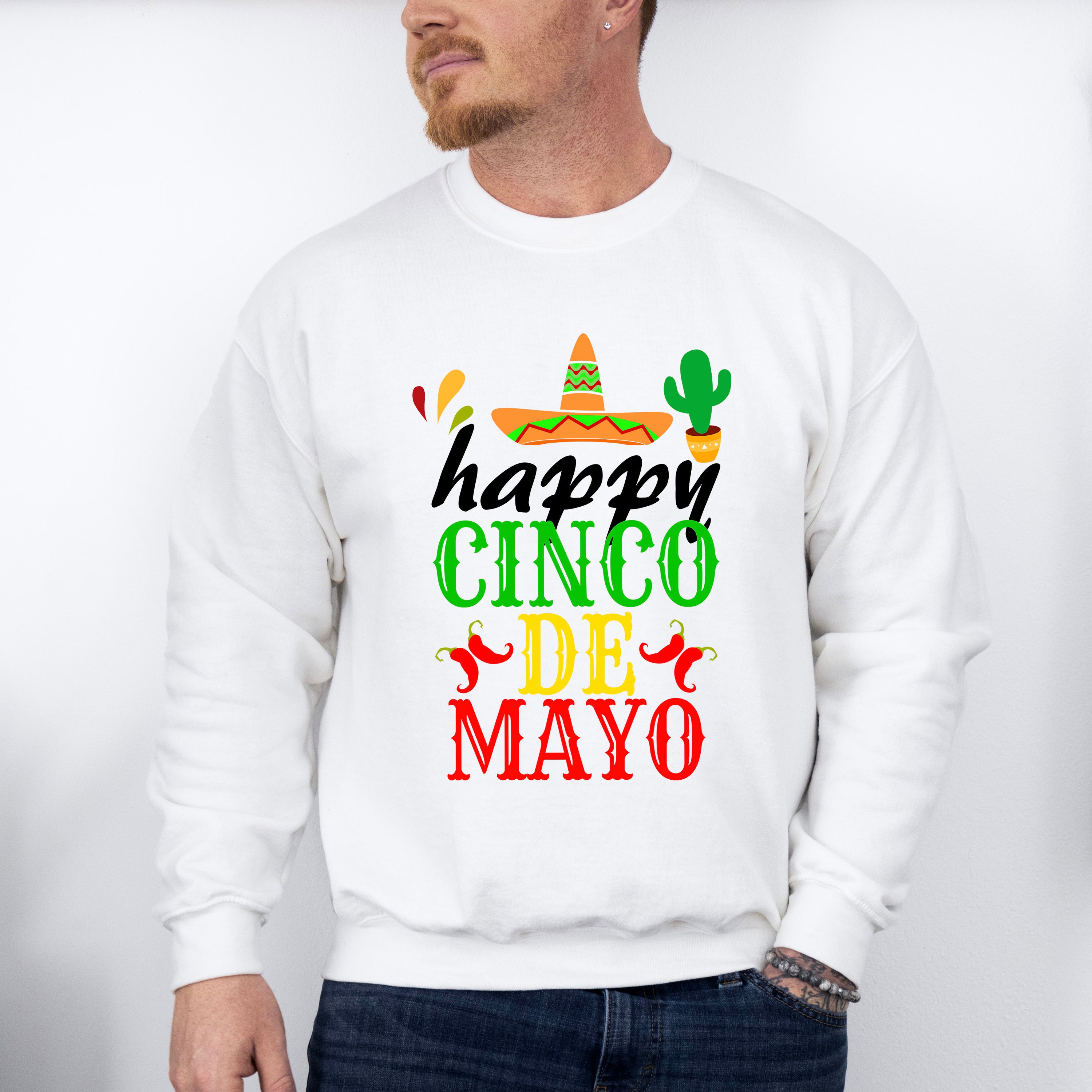 Happy Cinco Cinco De Mayo Unisex Crewneck T-Shirt Sweatshirt Hoodie