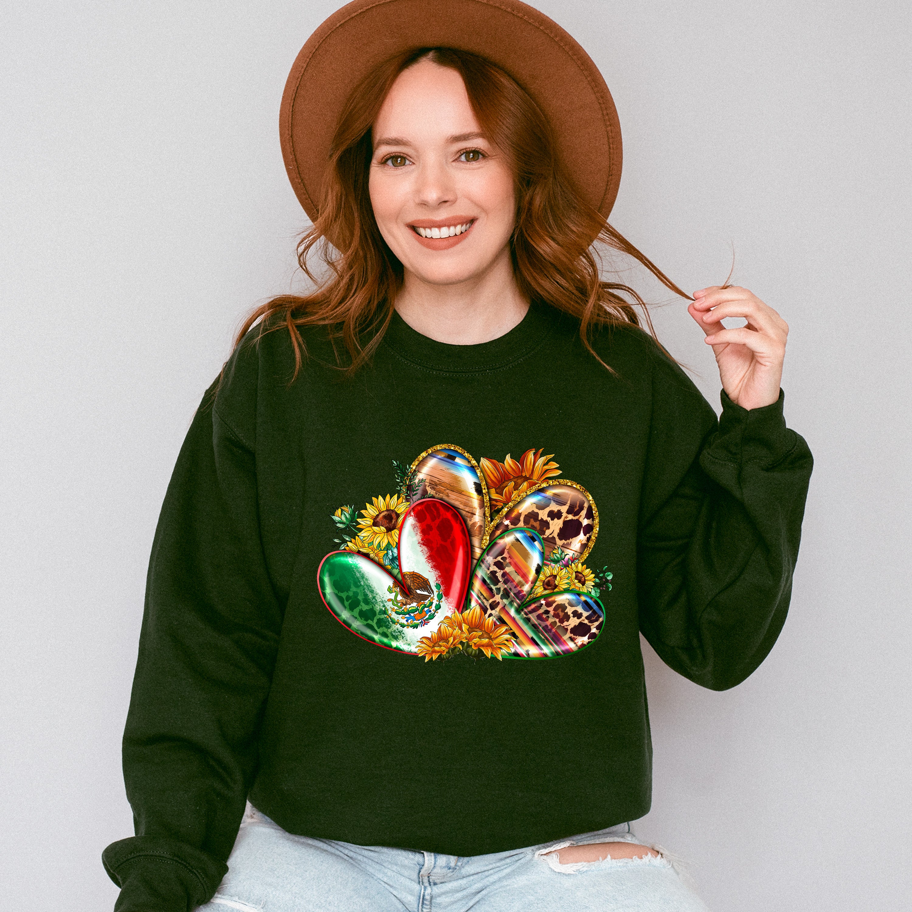 Hearts Cinco De Mayo Unisex Crewneck T-Shirt Sweatshirt Hoodie