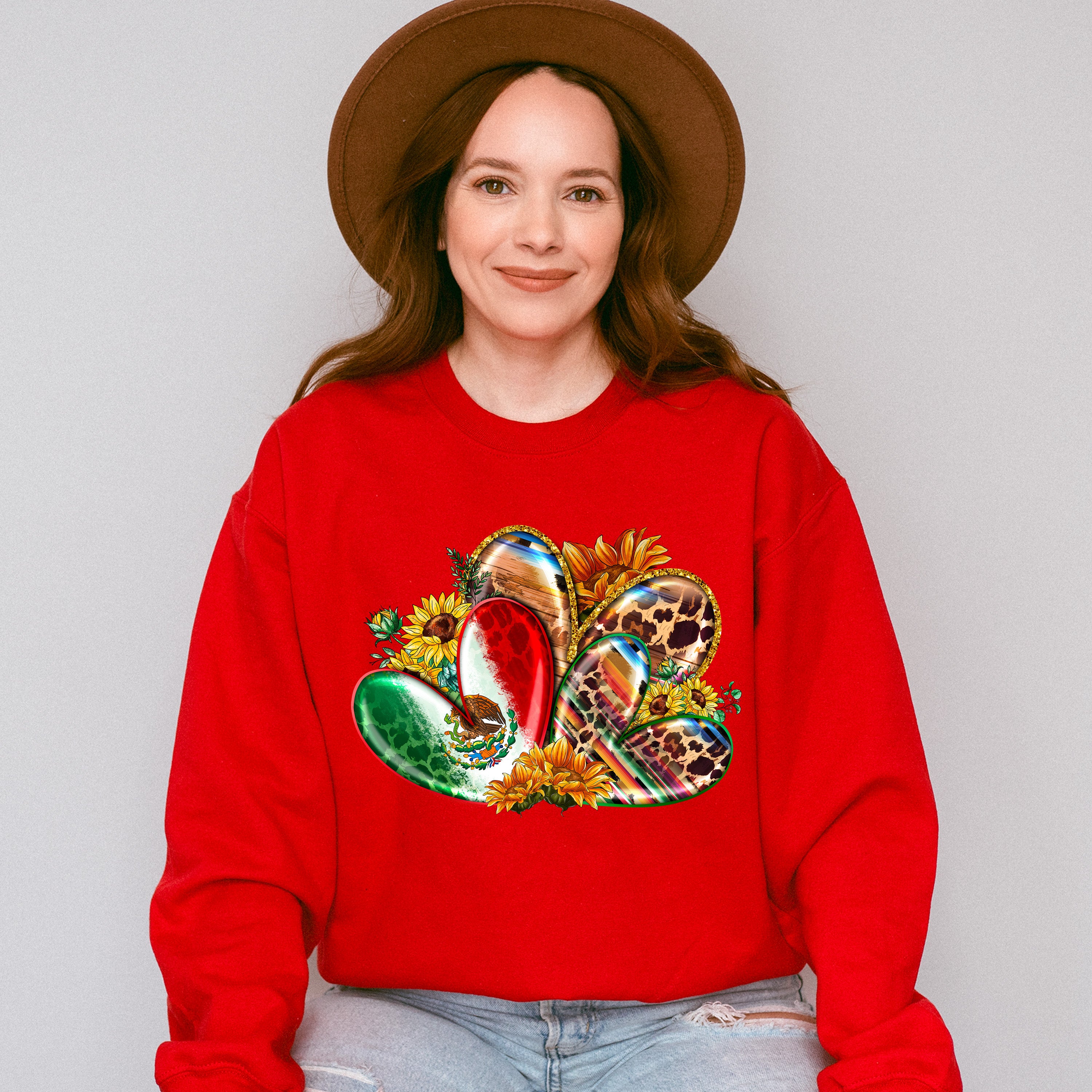 Hearts Cinco De Mayo Unisex Crewneck T-Shirt Sweatshirt Hoodie
