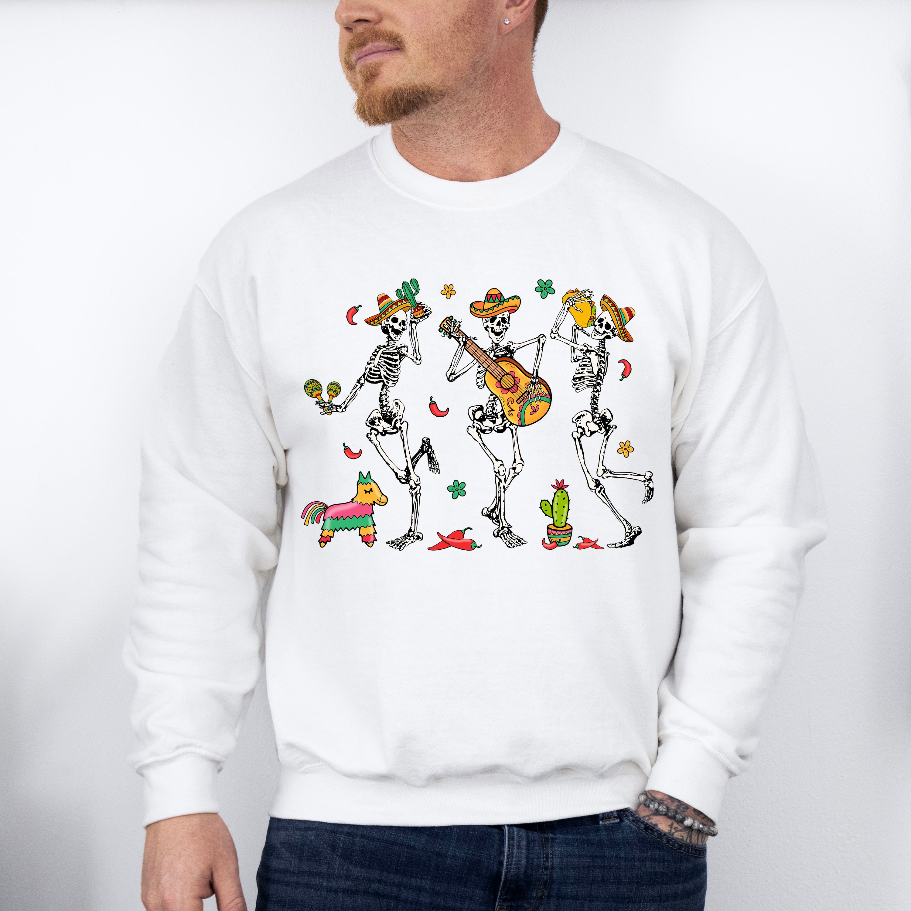 Skeletons Cinco De Mayo Unisex Crewneck T-Shirt Sweatshirt Hoodie