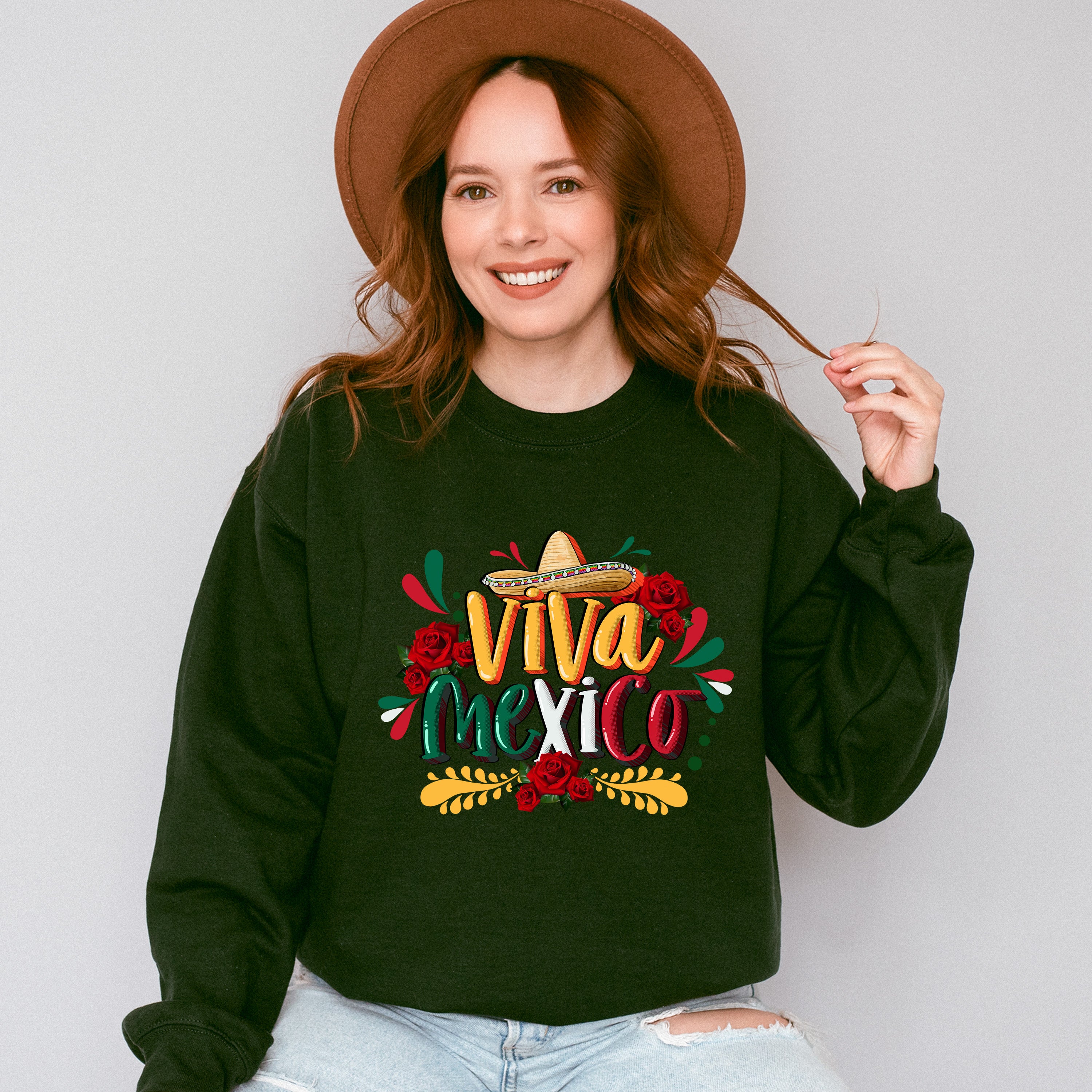 Viva Mexico Cinco De Mayo Unisex Crewneck T-Shirt Sweatshirt Hoodie