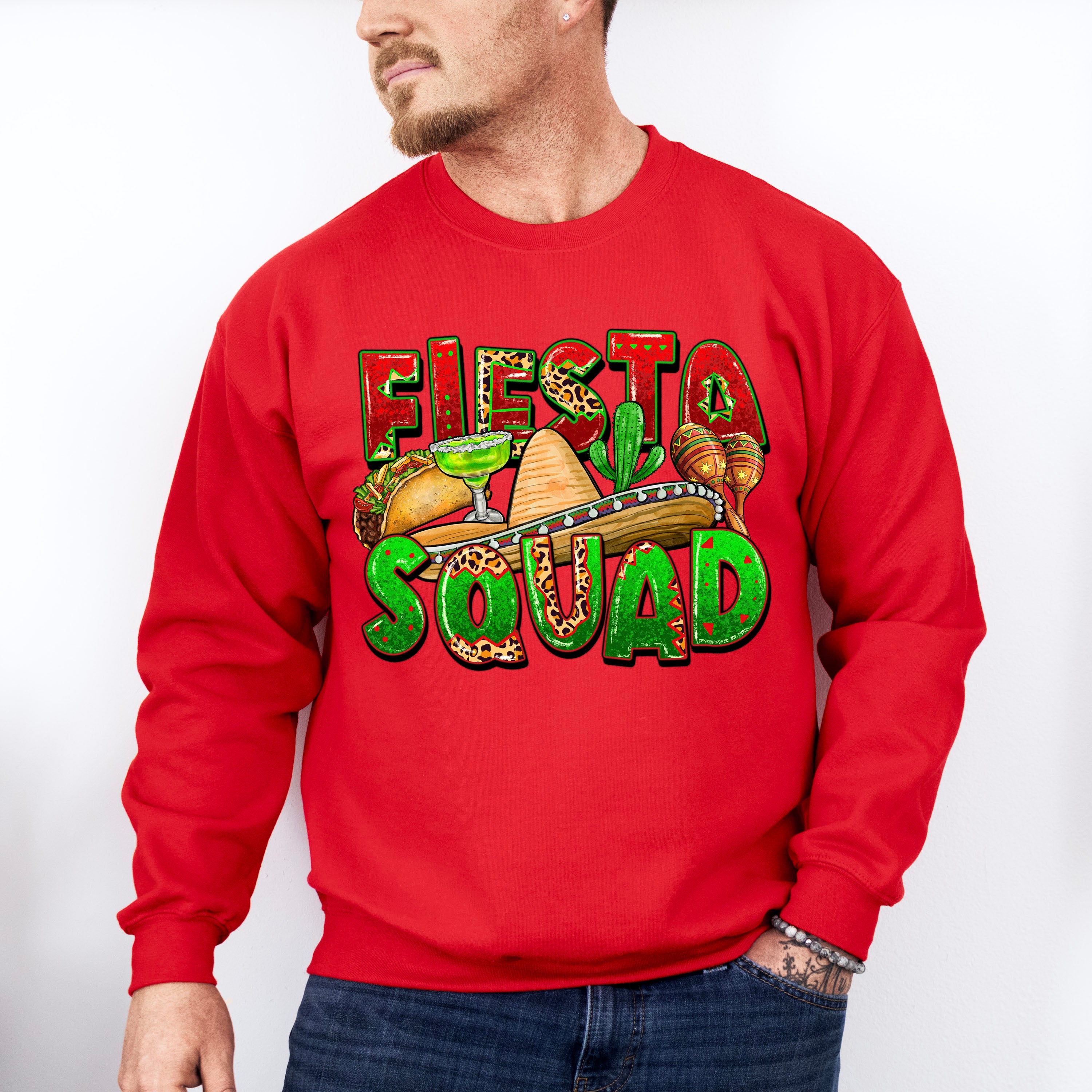 Fiesta Squad And Sombrero Cinco De Mayo Unisex Crewneck T-Shirt Sweatshirt Hoodie
