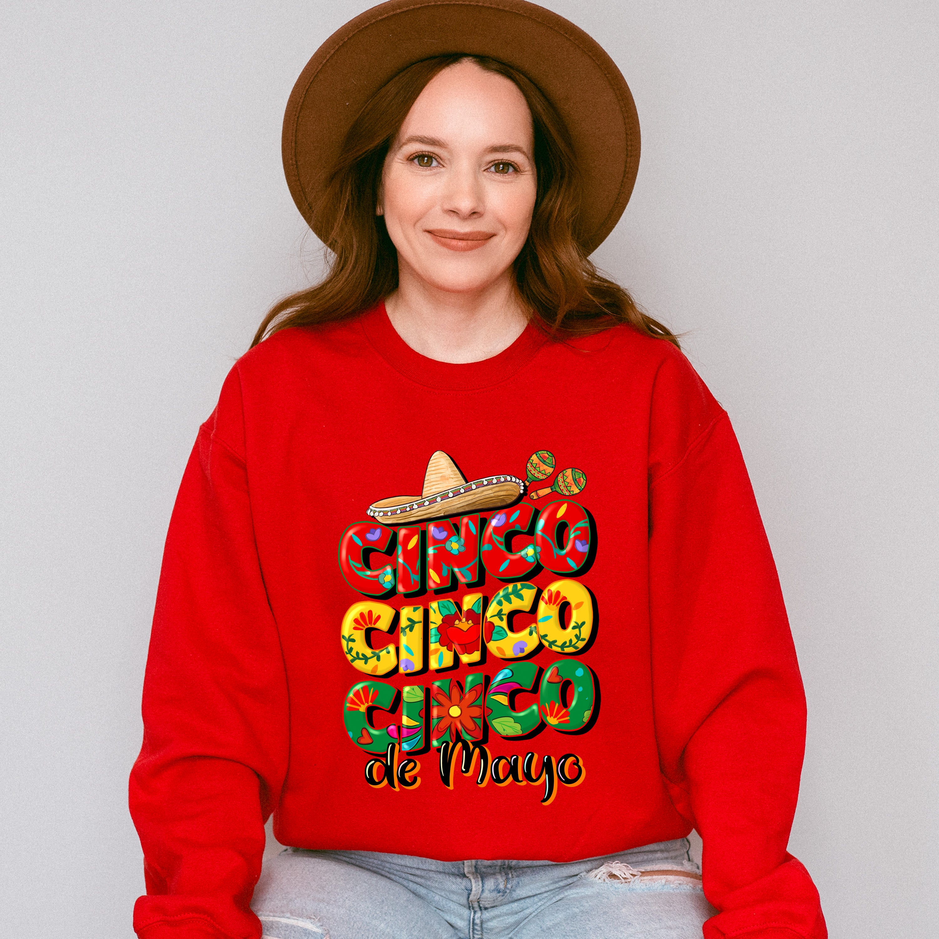 Sombrero Cinco De Mayo Unisex Crewneck T-Shirt Sweatshirt Hoodie
