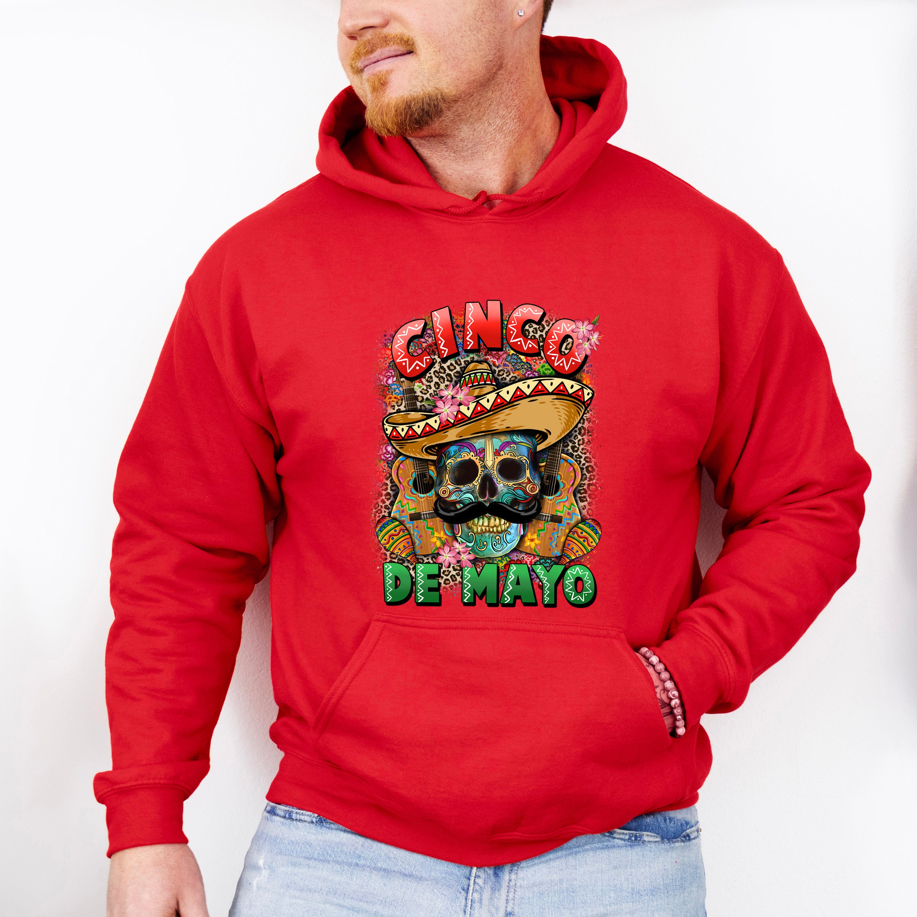 Skull Cinco De Mayo Unisex Crewneck T-Shirt Sweatshirt Hoodie