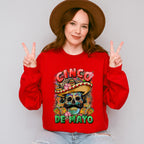 Skull Cinco De Mayo Unisex Crewneck T-Shirt Sweatshirt Hoodie