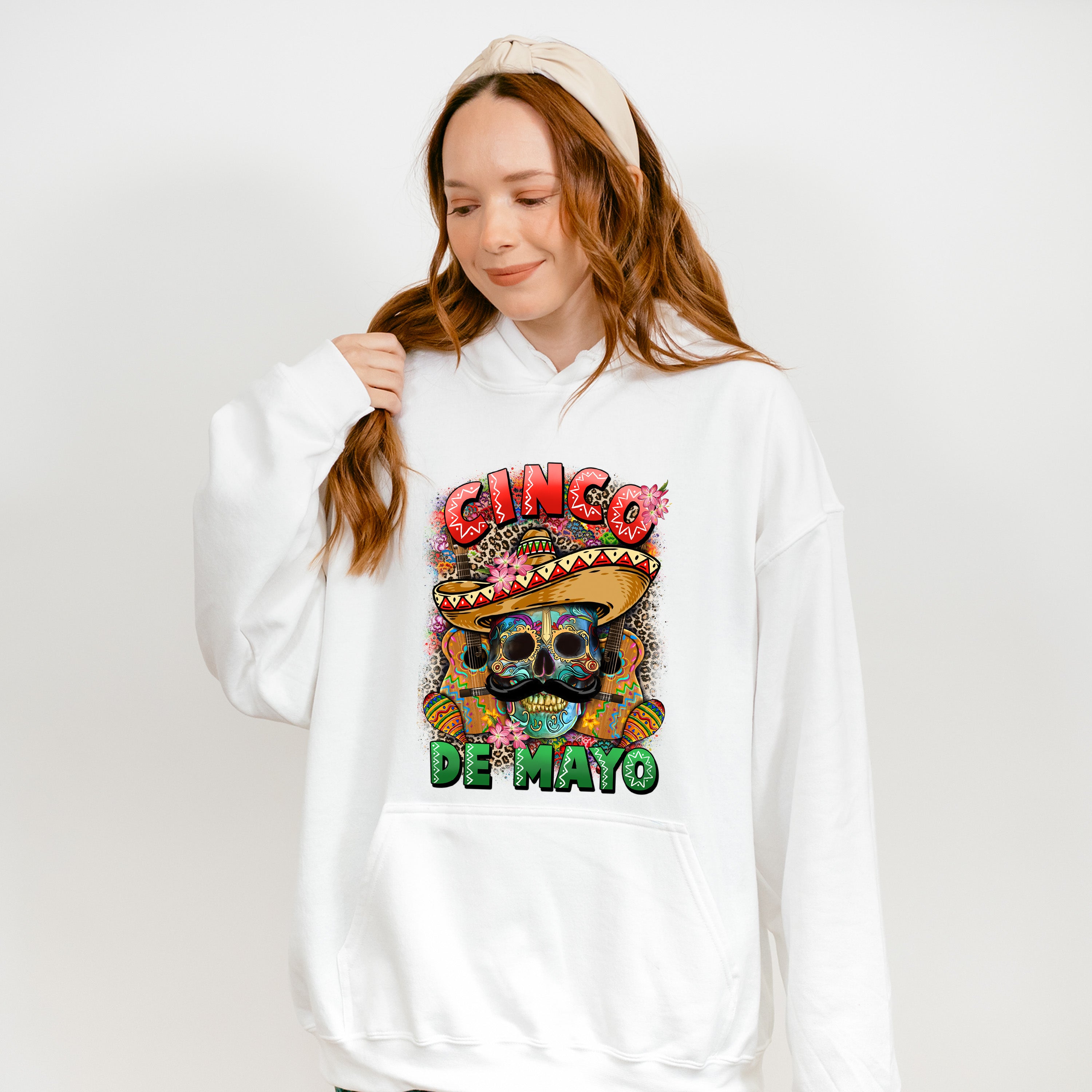 Skull Cinco De Mayo Unisex Crewneck T-Shirt Sweatshirt Hoodie