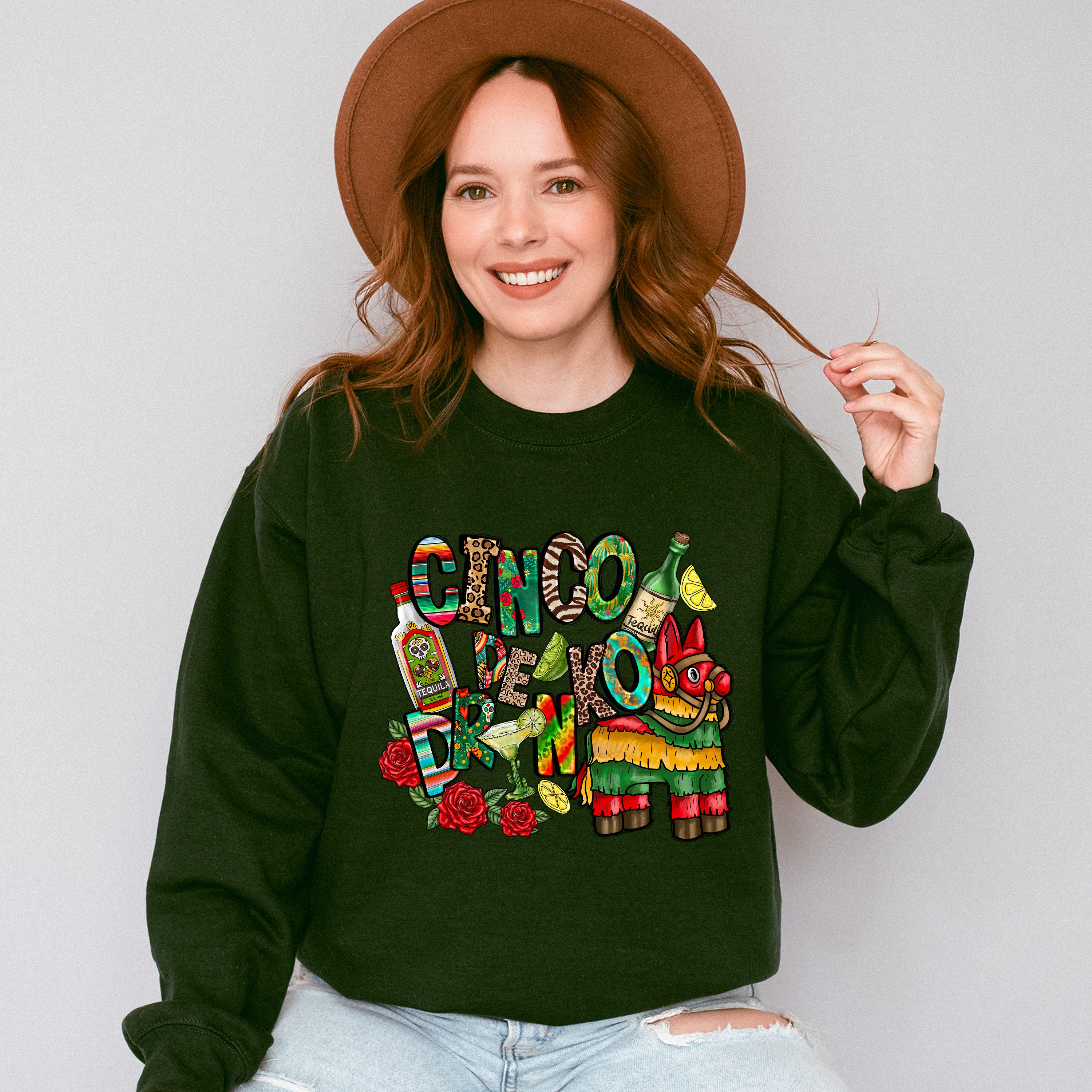 Cinco De Drinko Piñata Cinco De Mayo Unisex Crewneck T-Shirt Sweatshirt Hoodie