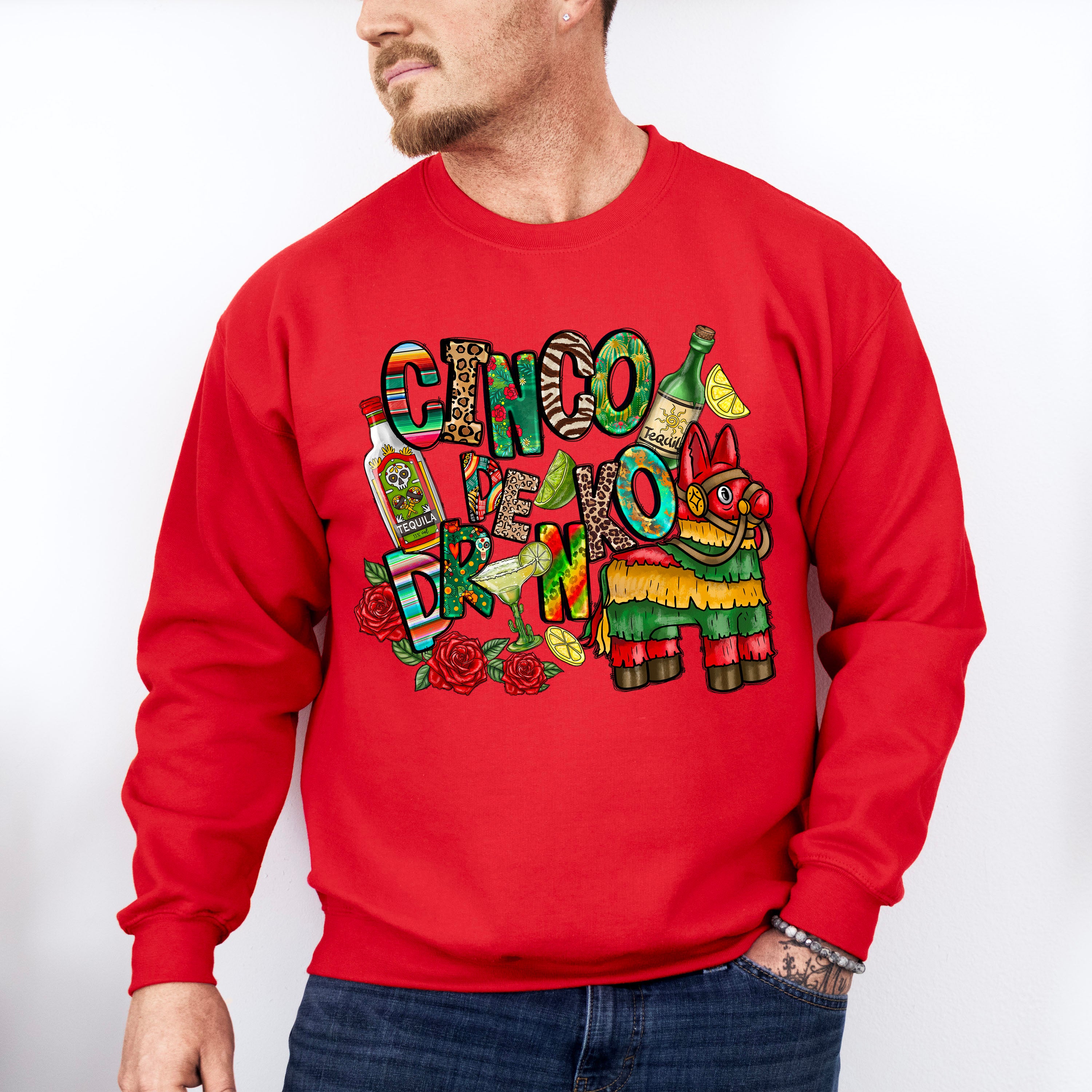 Cinco De Drinko Piñata Cinco De Mayo Unisex Crewneck T-Shirt Sweatshirt Hoodie