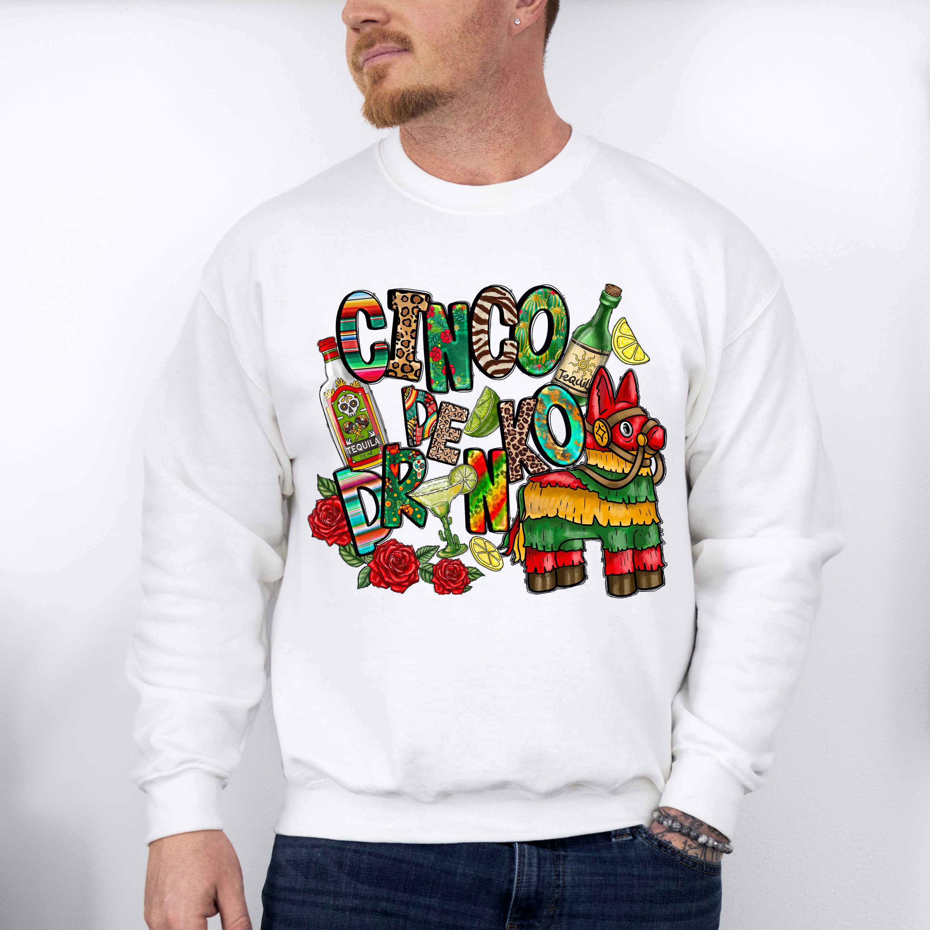 Cinco De Drinko Piñata Cinco De Mayo Unisex Crewneck T-Shirt Sweatshirt Hoodie