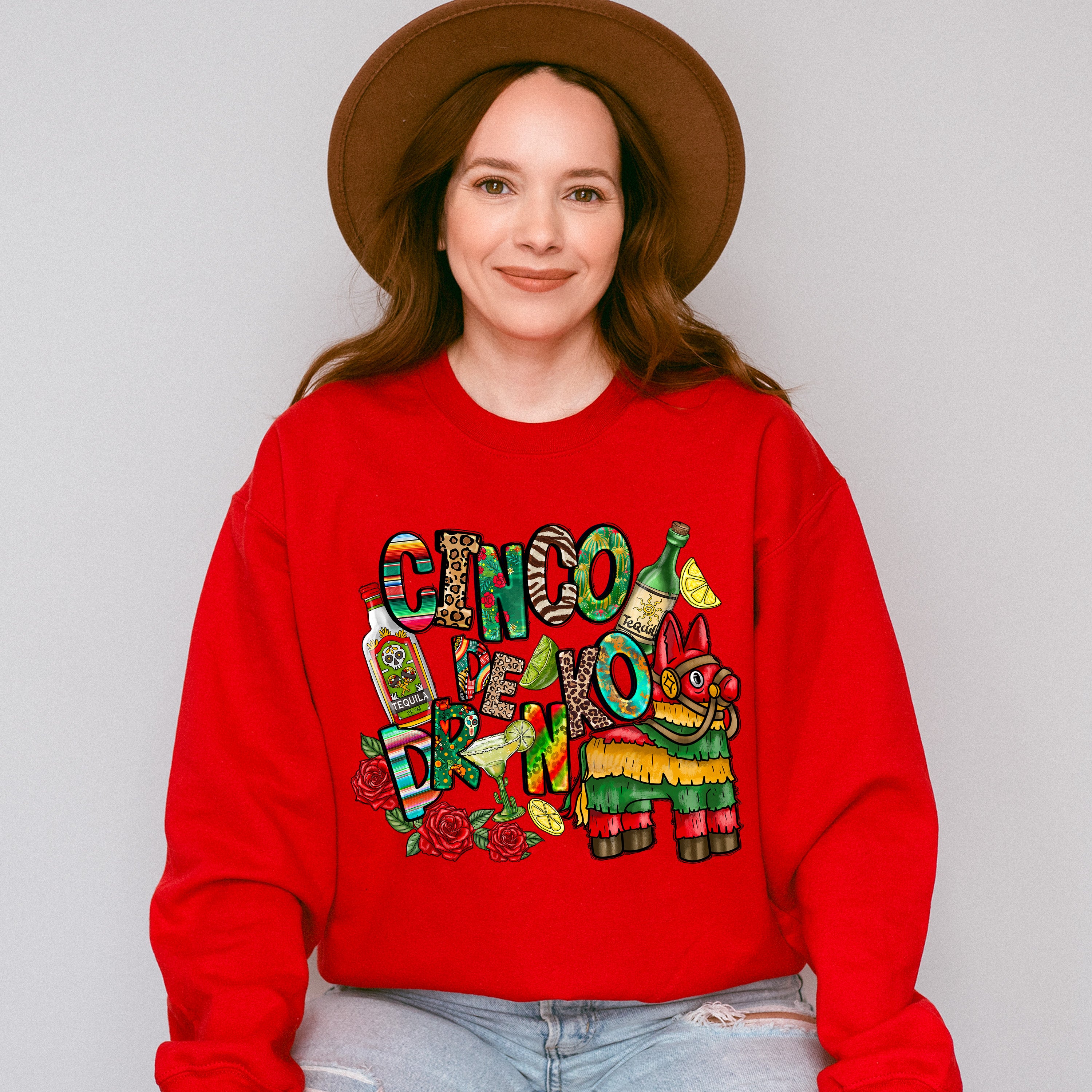 Cinco De Drinko Piñata Cinco De Mayo Unisex Crewneck T-Shirt Sweatshirt Hoodie