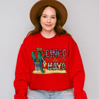 Cactus And Guitar Cinco De Mayo Unisex Crewneck T-Shirt Sweatshirt Hoodie