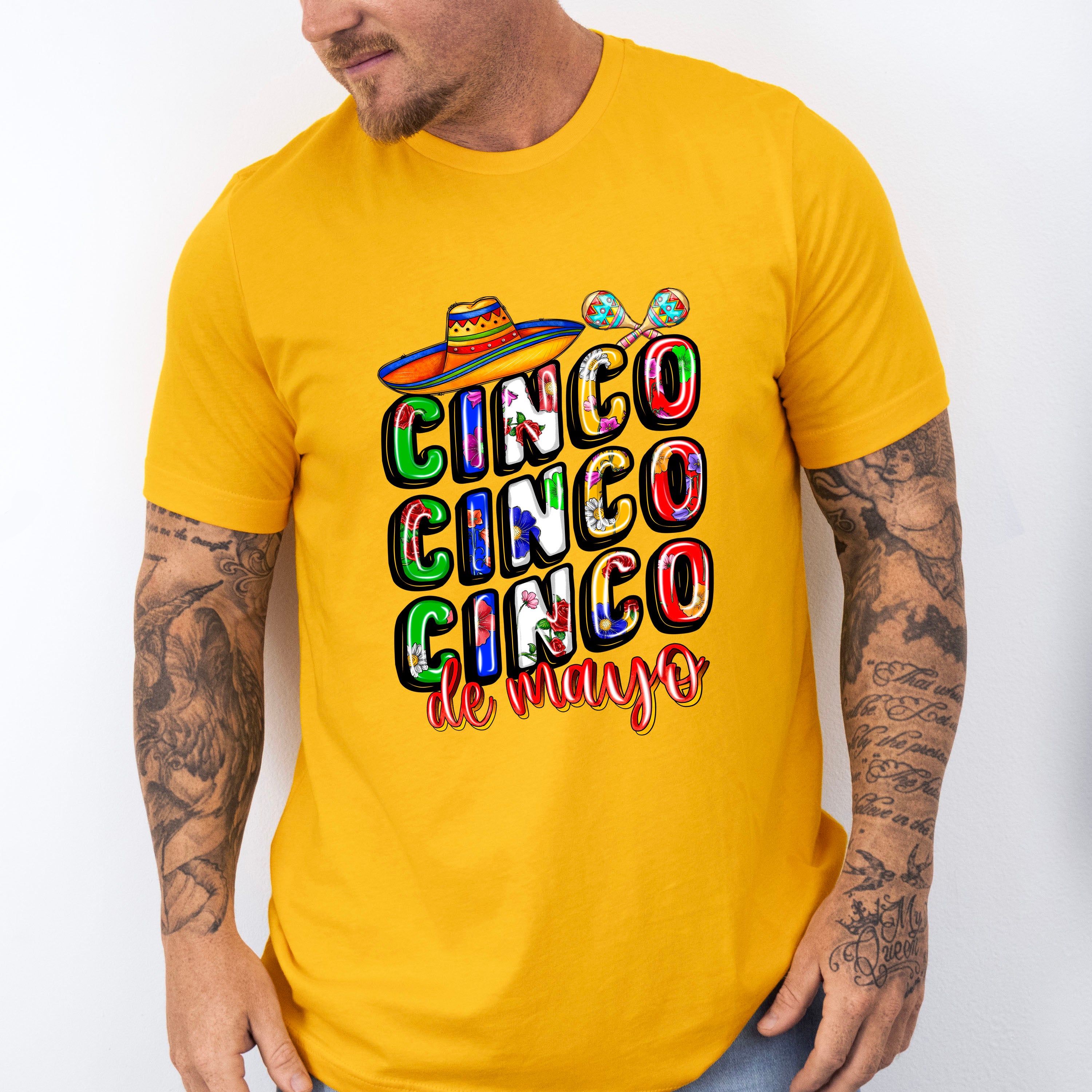 Sombrero And Maracas Cinco De Mayo Unisex Crewneck T-Shirt Sweatshirt Hoodie