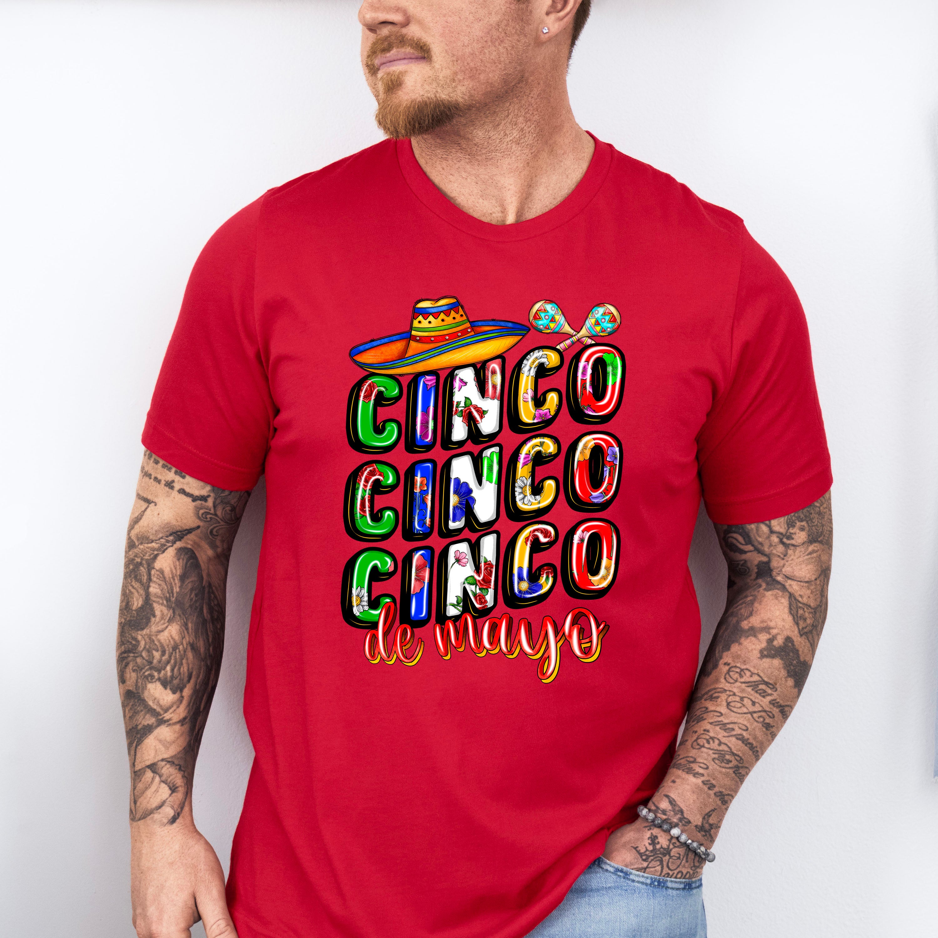 Sombrero And Maracas Cinco De Mayo Unisex Crewneck T-Shirt Sweatshirt Hoodie