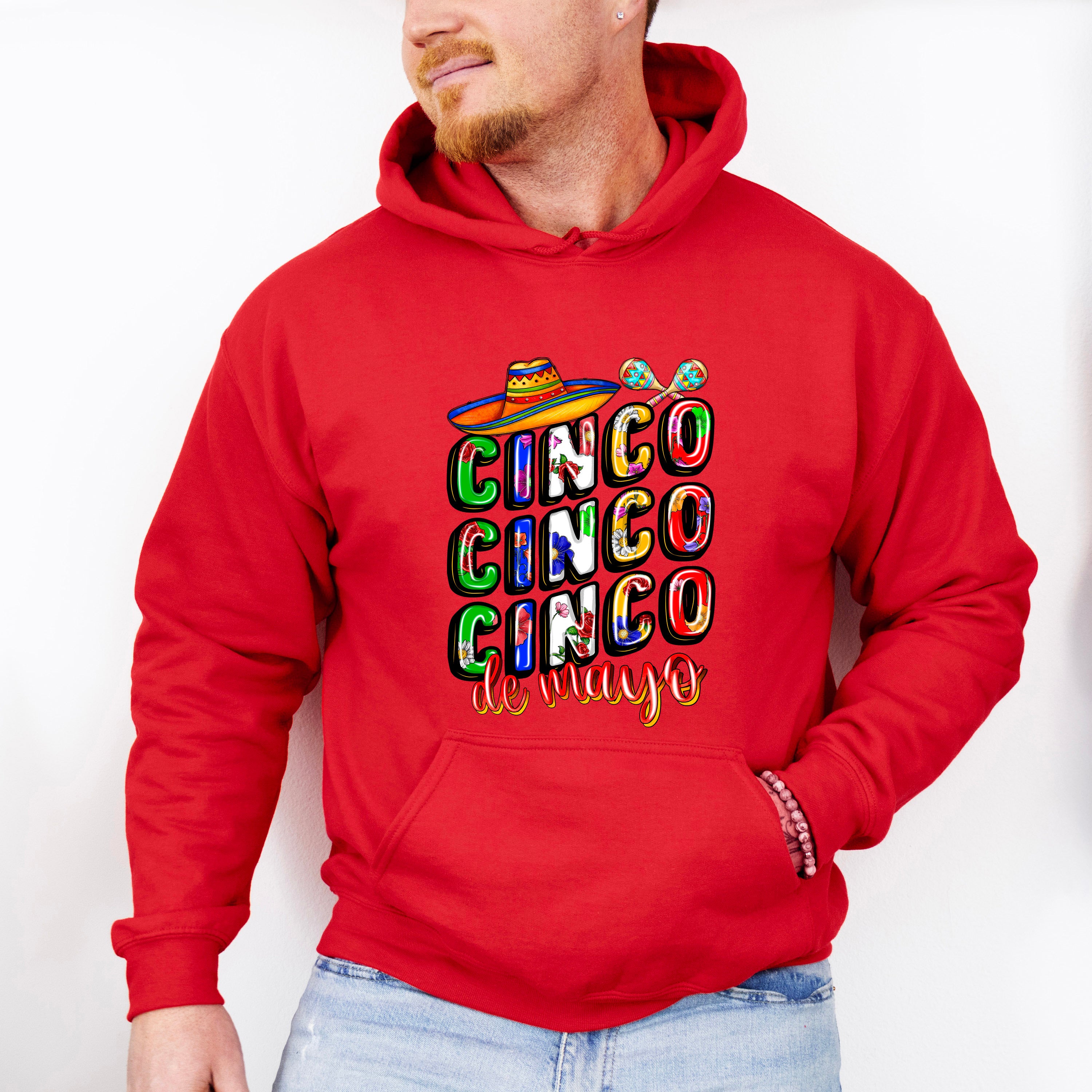 Sombrero And Maracas Cinco De Mayo Unisex Crewneck T-Shirt Sweatshirt Hoodie