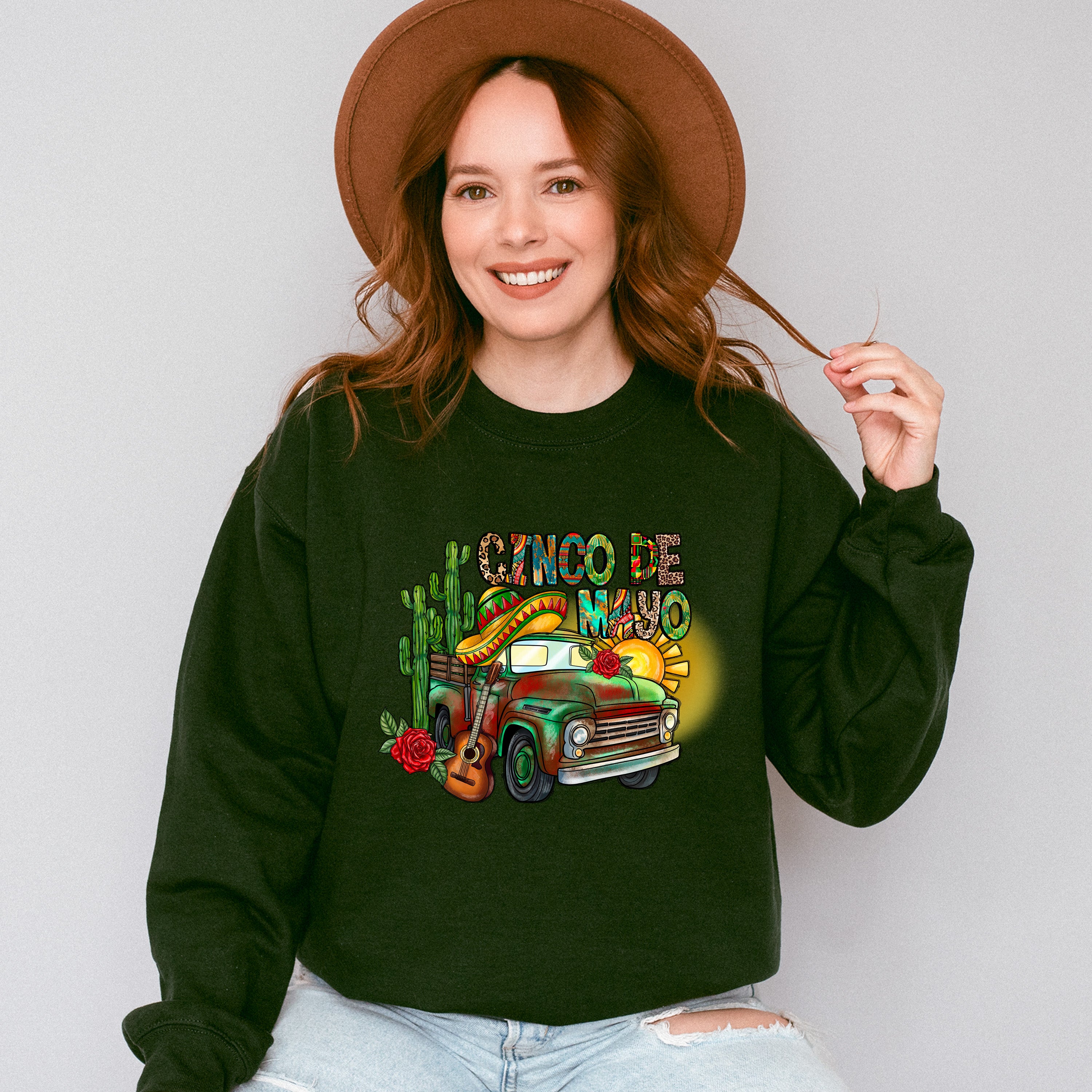 Charro Truck Cinco De Mayo Unisex Crewneck T-Shirt Sweatshirt Hoodie