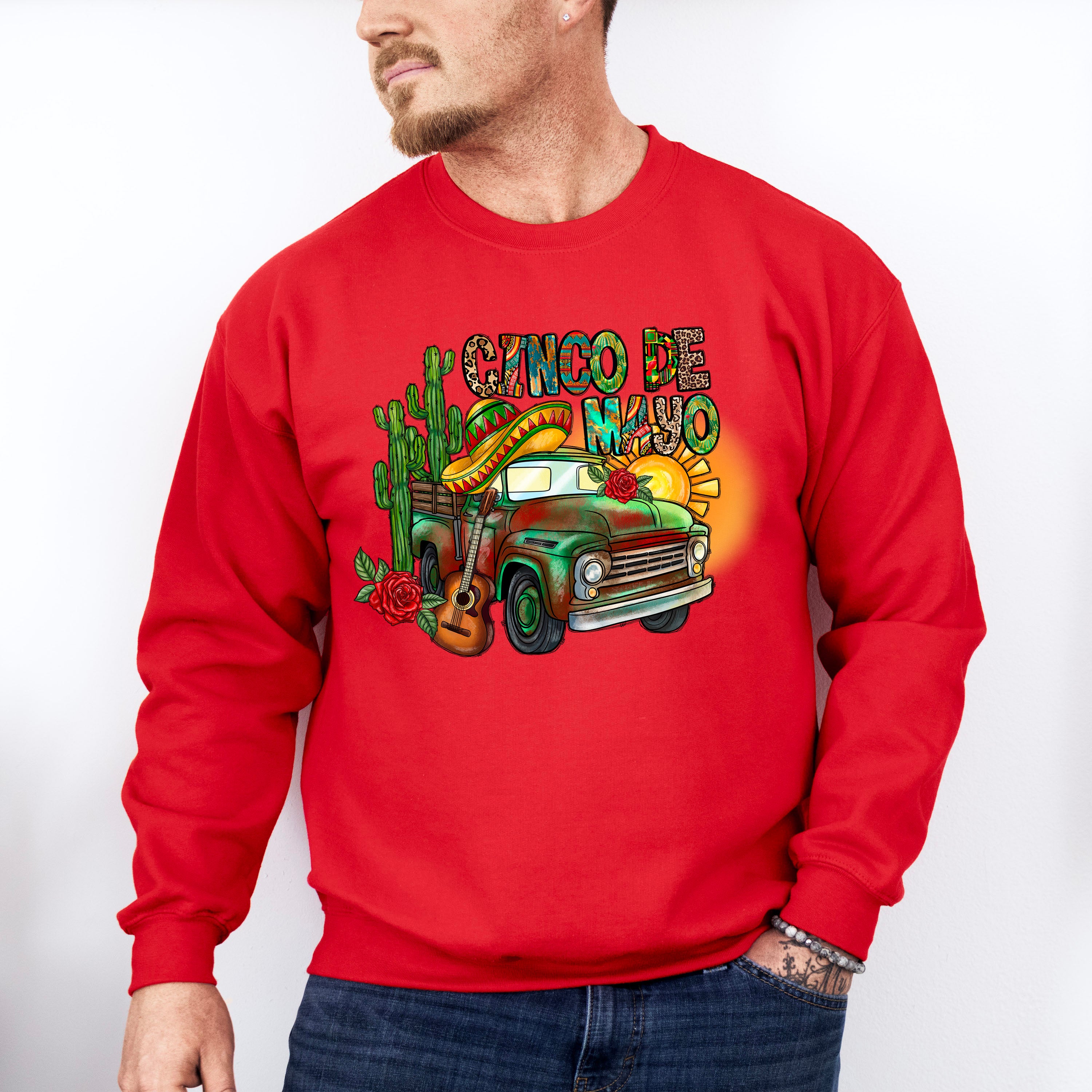 Charro Truck Cinco De Mayo Unisex Crewneck T-Shirt Sweatshirt Hoodie