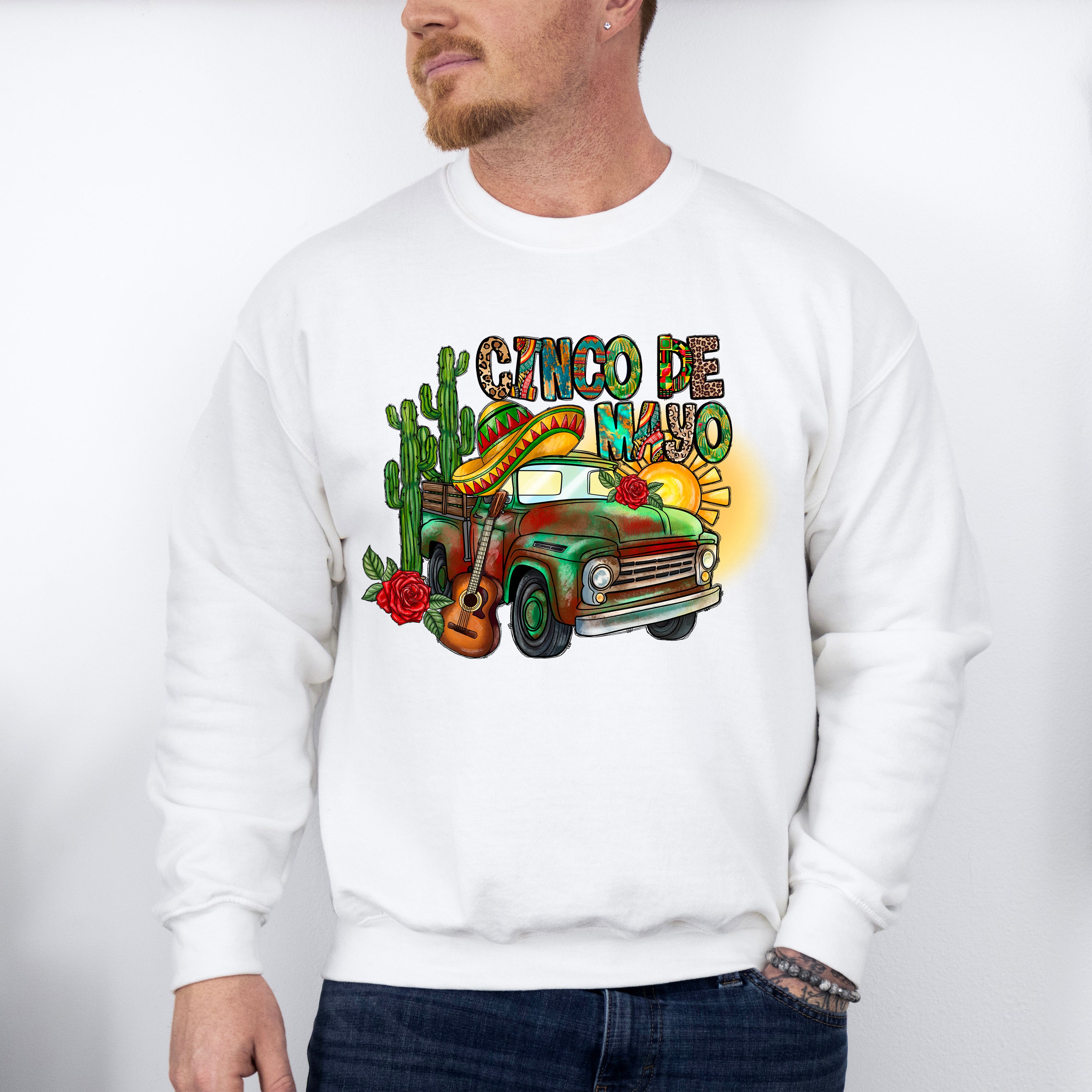 Charro Truck Cinco De Mayo Unisex Crewneck T-Shirt Sweatshirt Hoodie